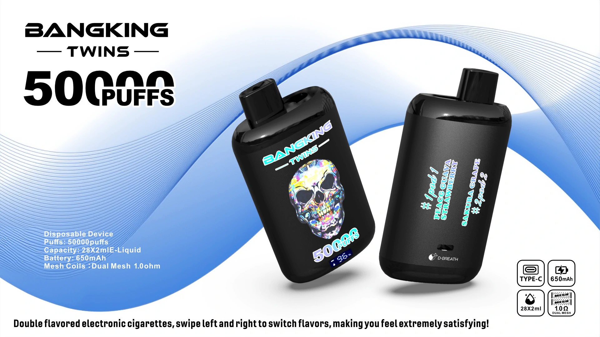 Bang King Twins 50000 50K Bouffées Vape jetable - image 10