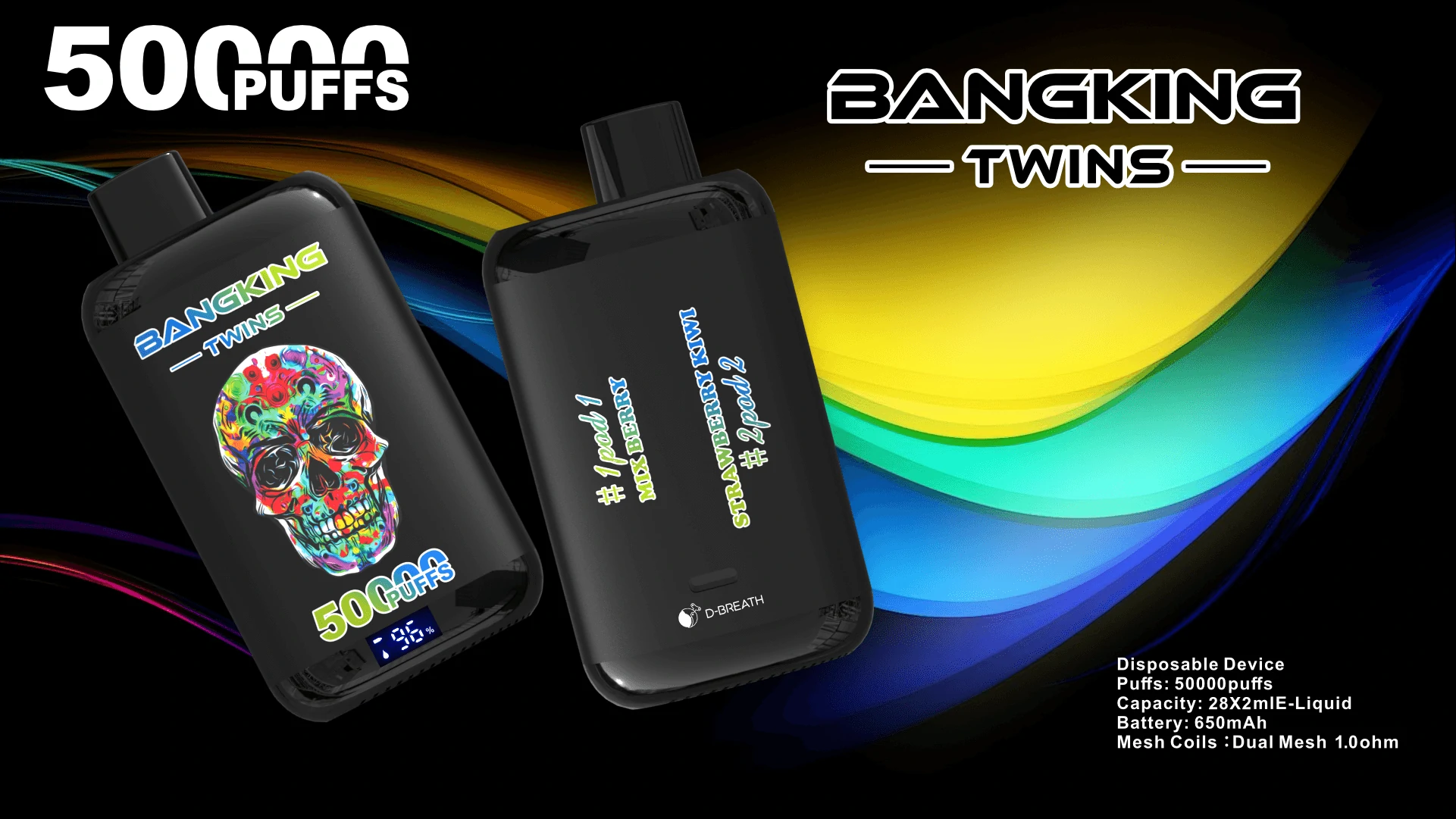 Bang King Twins 50000 50K Bouffées Vape jetable - image 9