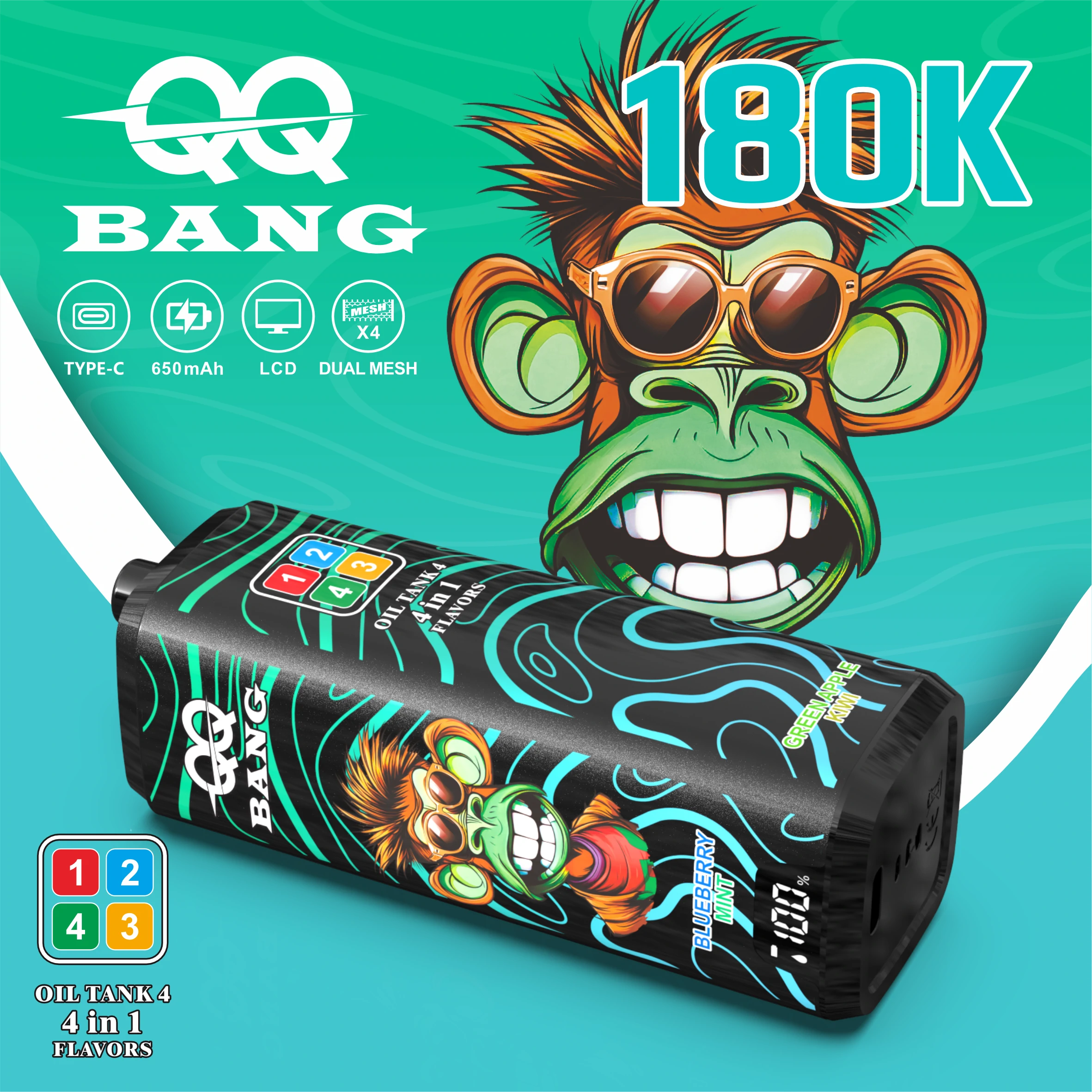Bang 4-in-1 180000 180K Bouffées Vape jetable - image 3