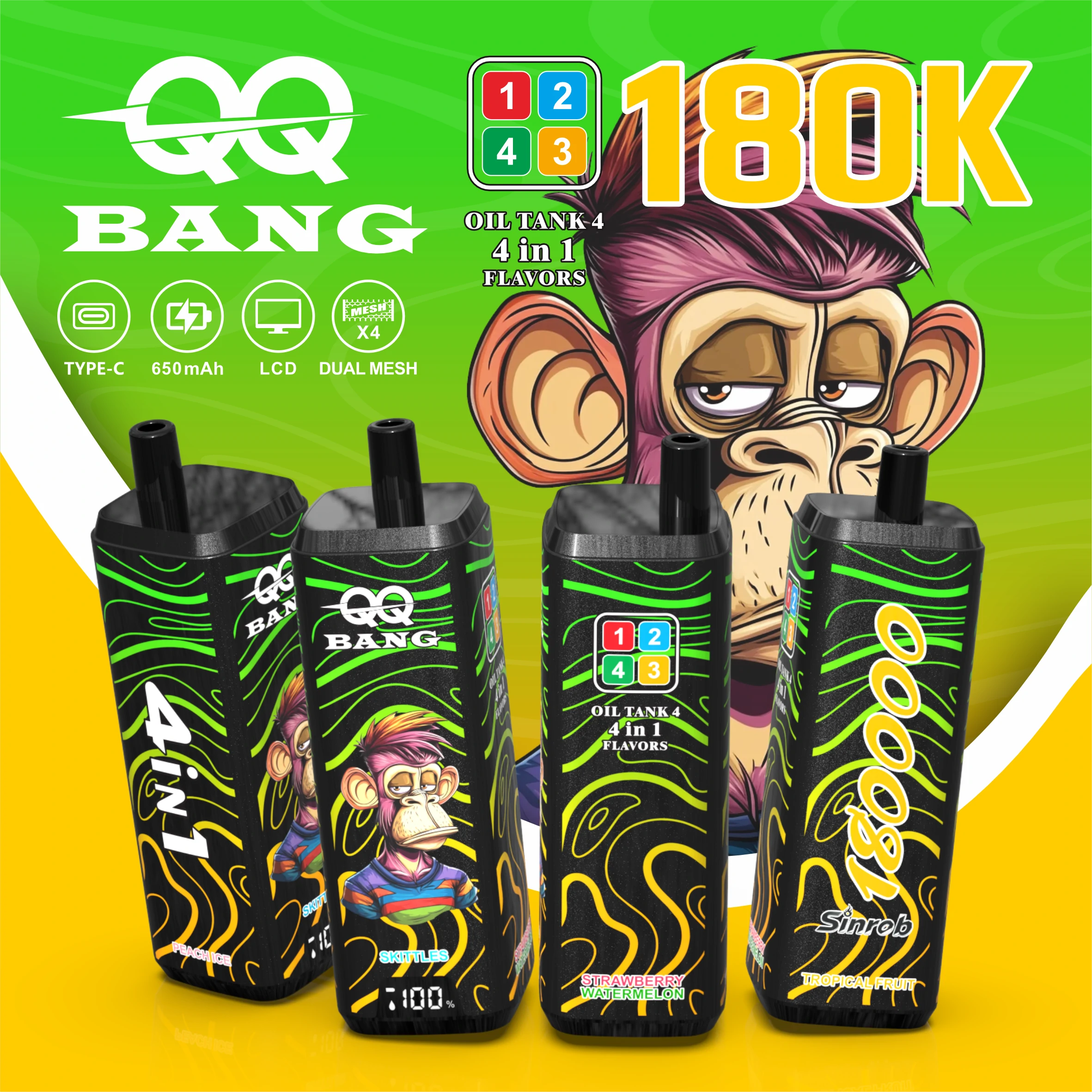 Bang 4-in-1 180000 180K Bouffées Vape jetable - image 4