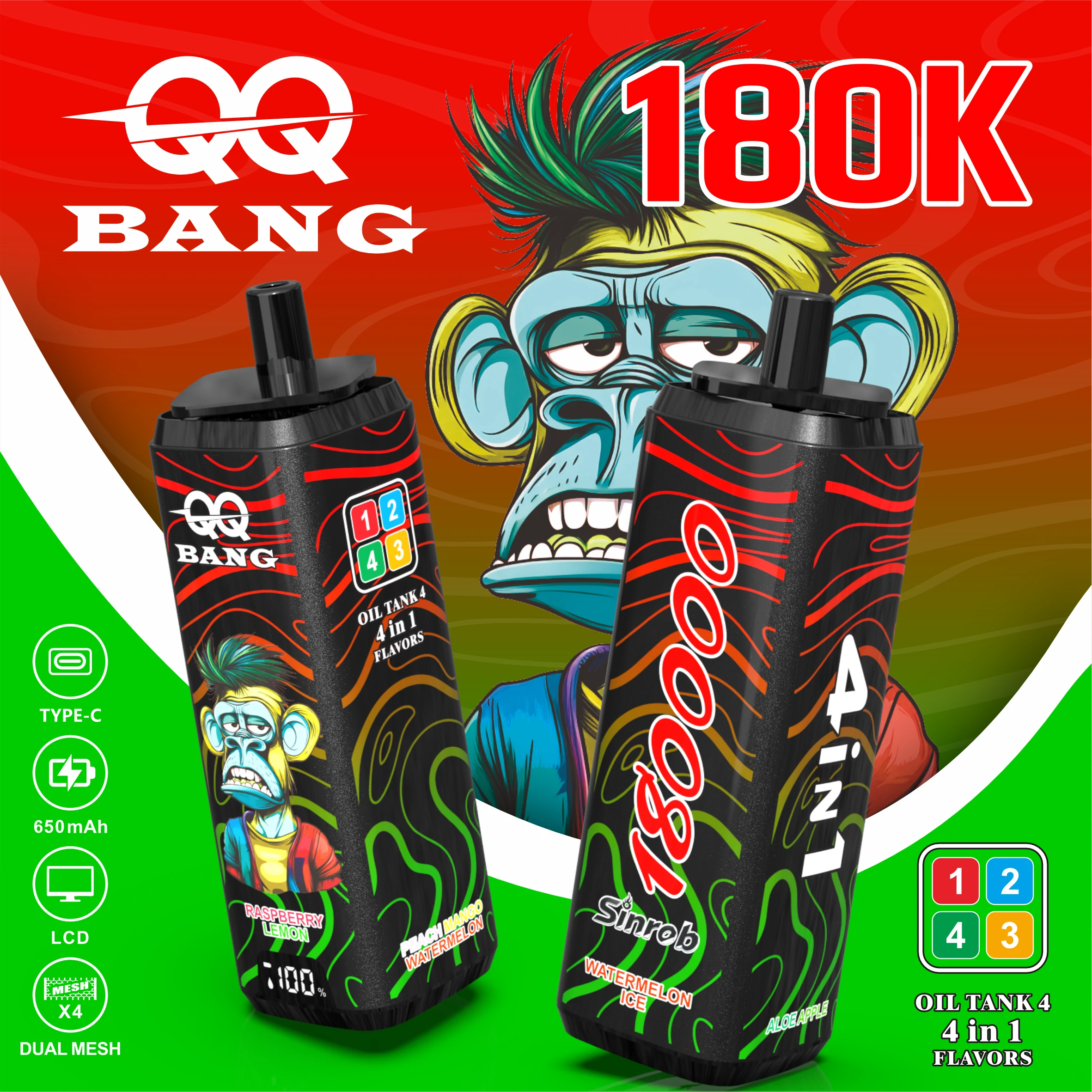 Bang 4-in-1 180000 180K Bouffées Vape jetable - image 5