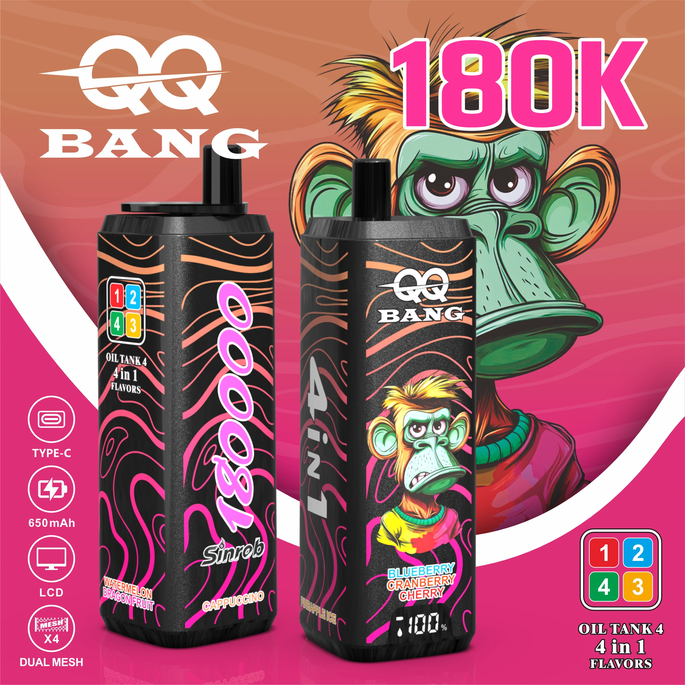 Bang 4-in-1 180000 180K Bouffées Vape jetable - image 8