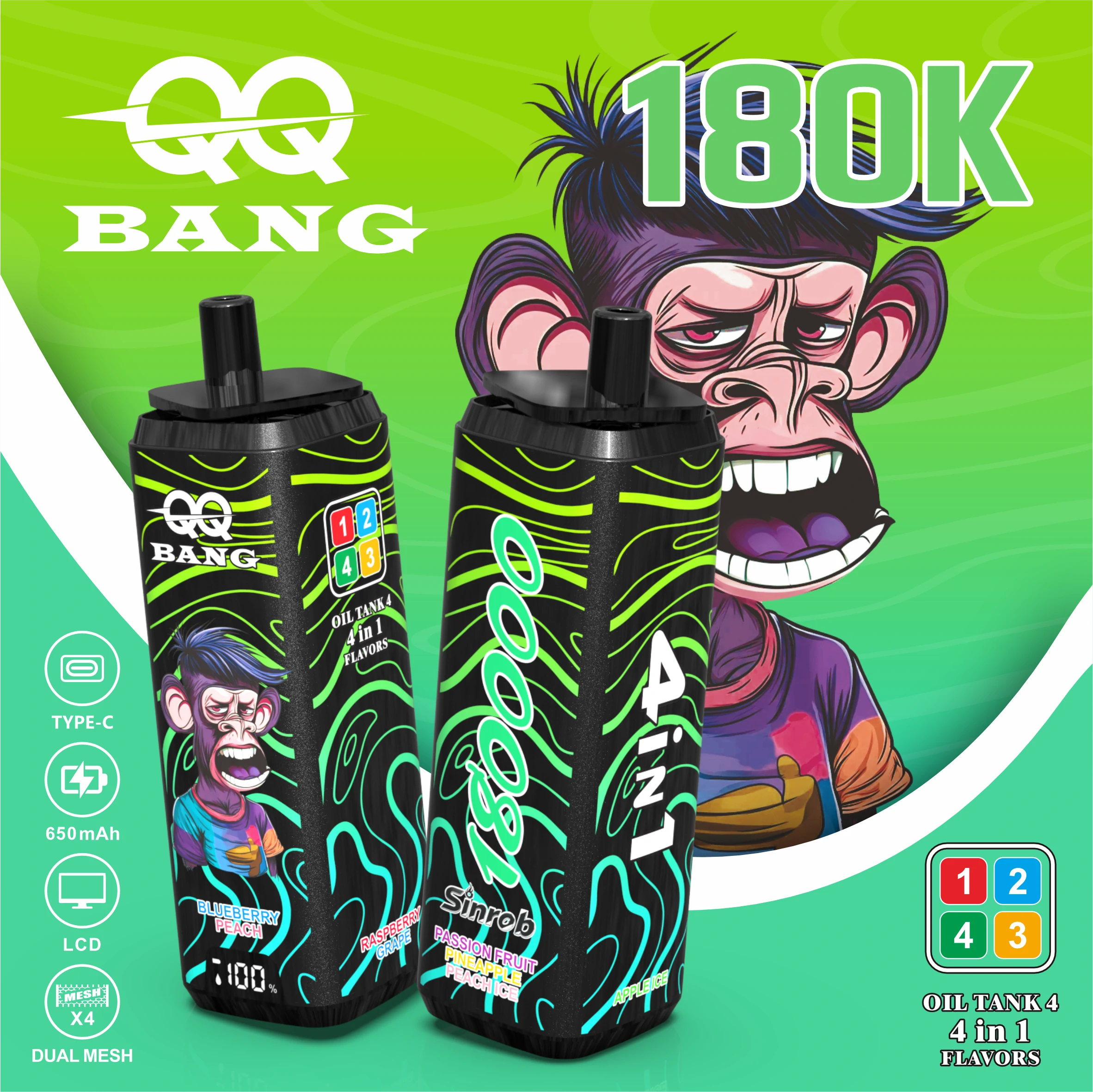 Bang 4-in-1 180000 180K Bouffées Vape jetable - image 10