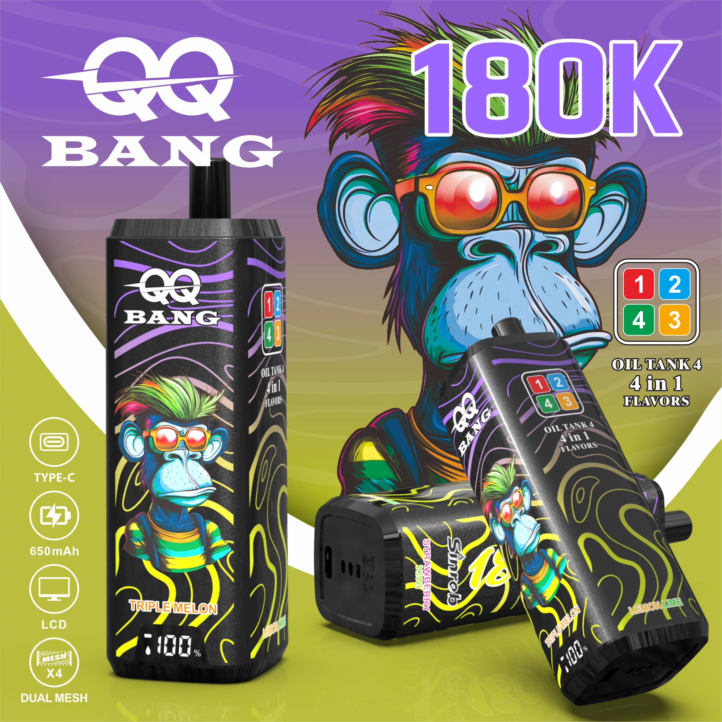 Bang 4-in-1 180000 180K Bouffées Vape jetable - image 11