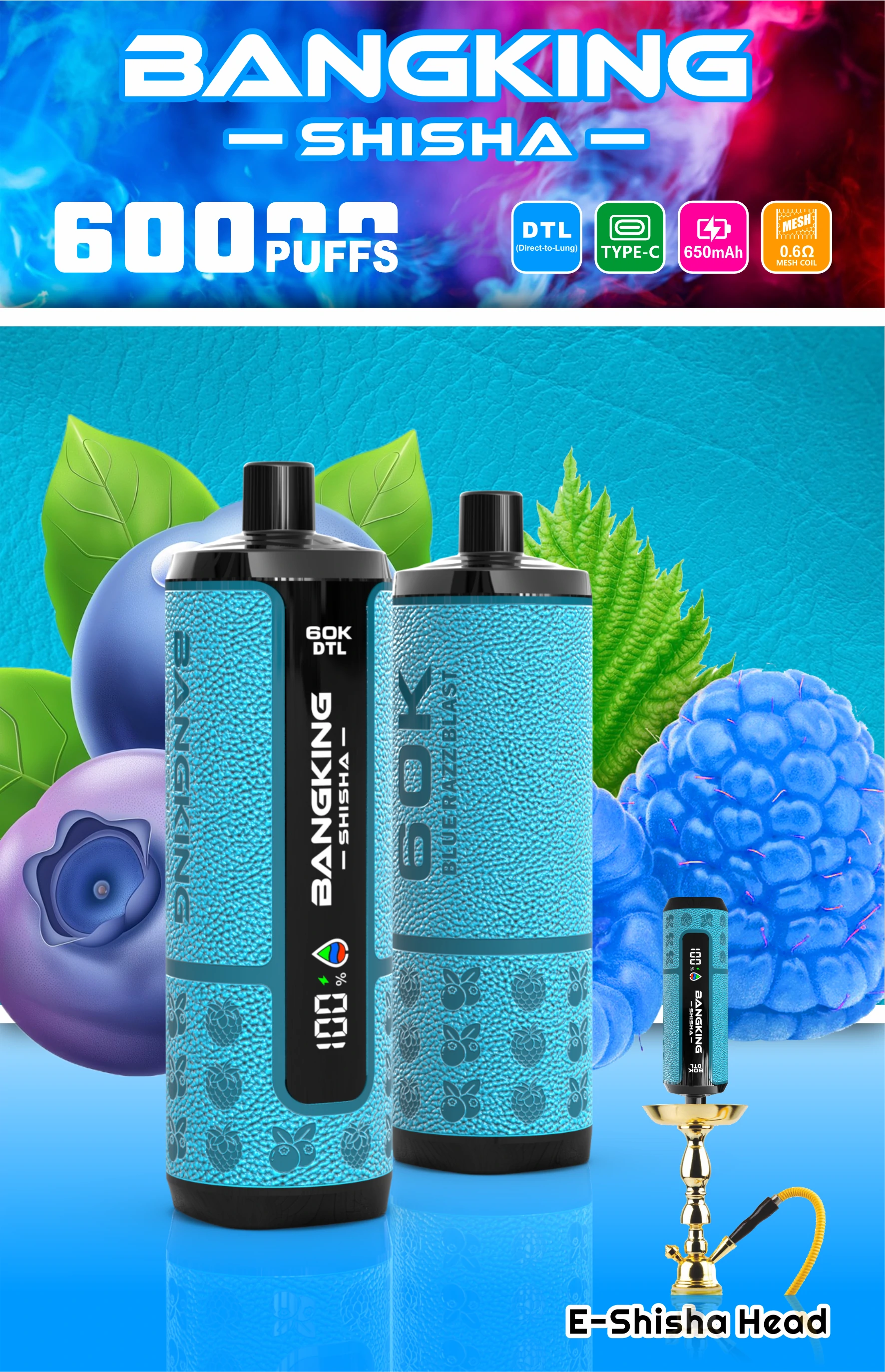 Bang King Shisha 60000 60K Bouffées Vape jetable - image 2