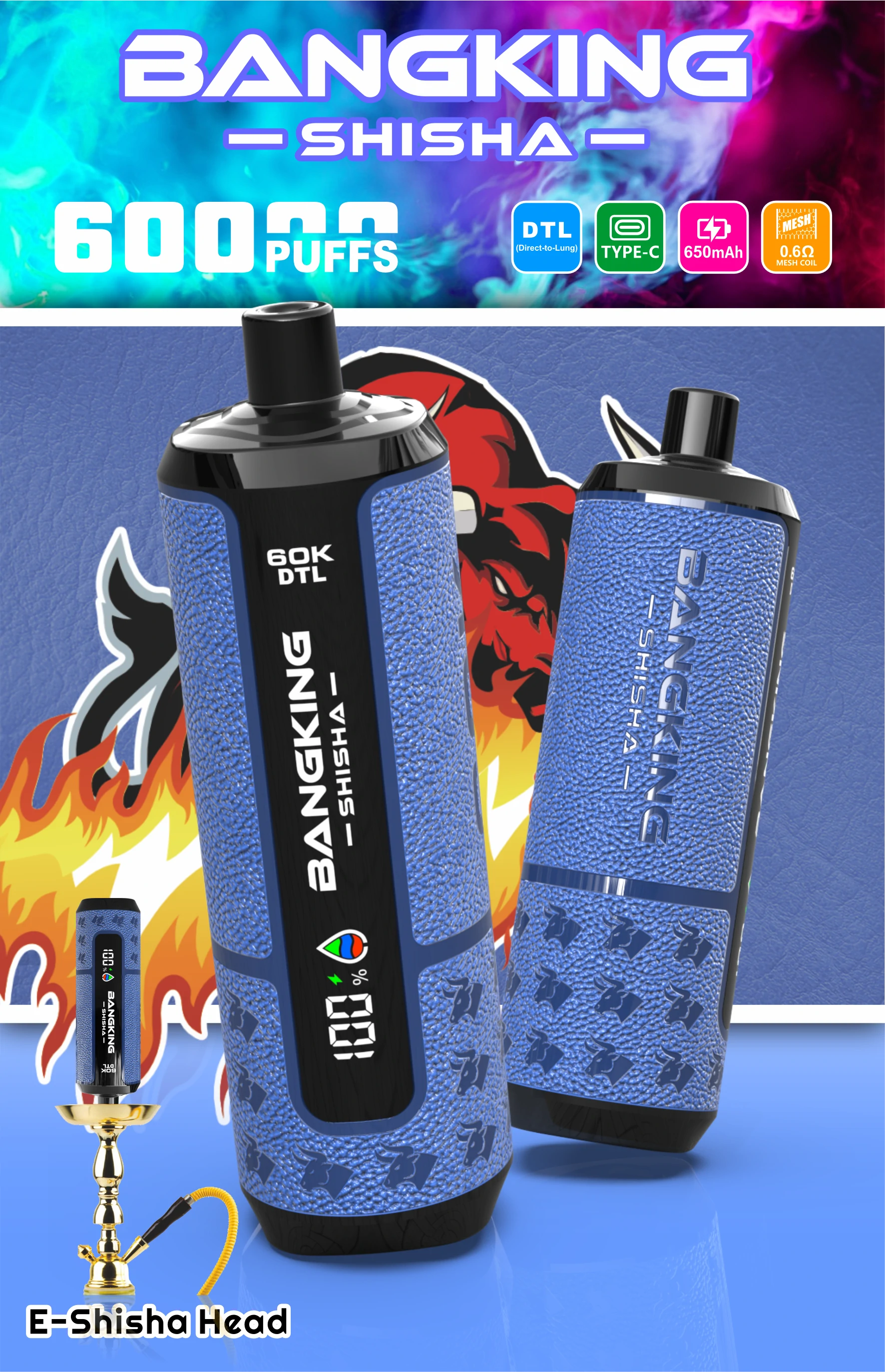 Bang King Shisha 60000 60K Bouffées Vape jetable - image 4