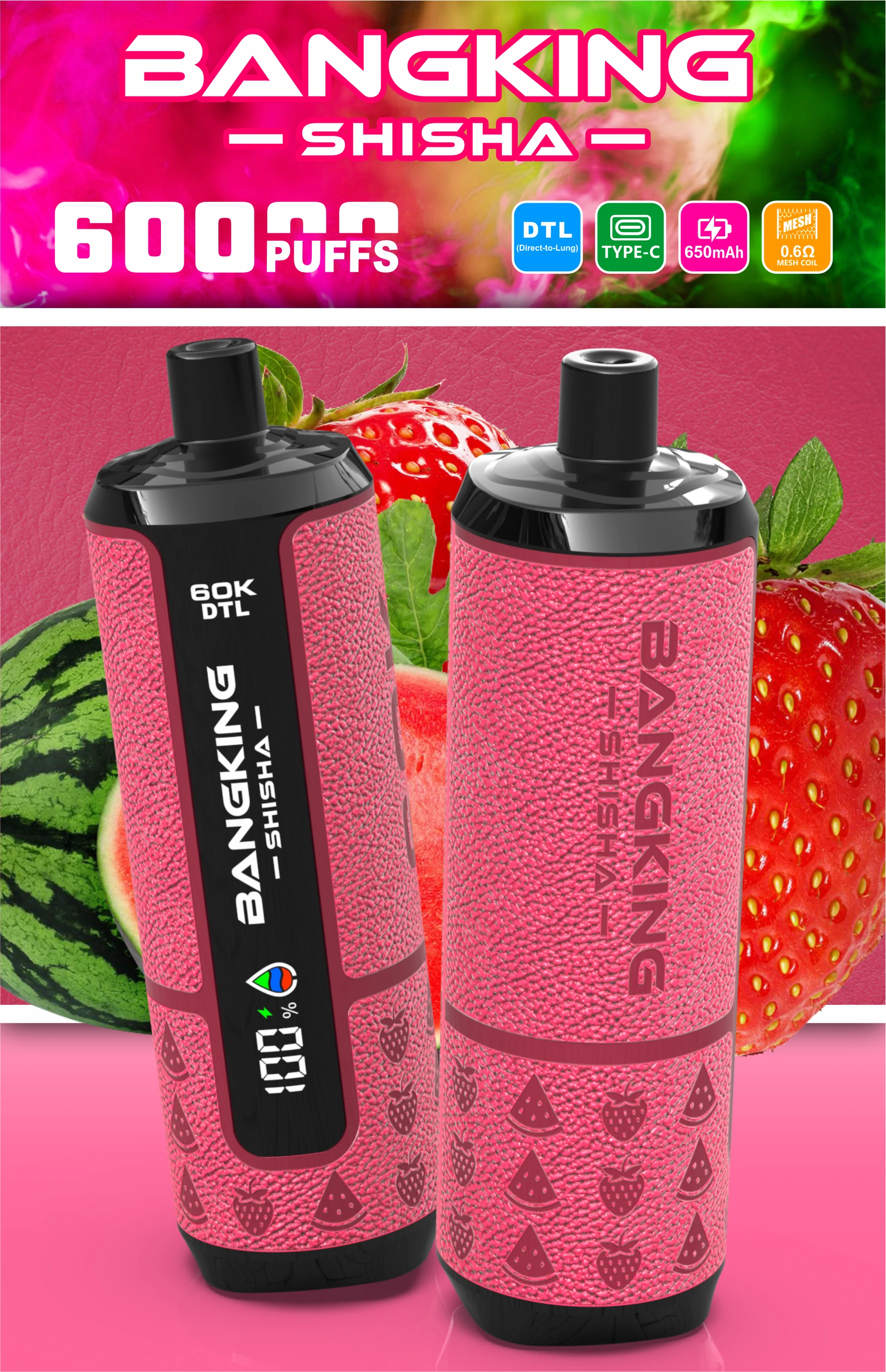 Bang King Shisha 60000 60K Bouffées Vape jetable - image 9
