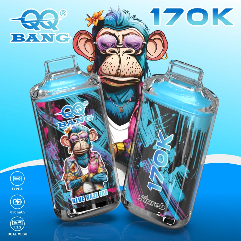 Bang QQ 170000 170K Bouffées avec Écran Vape Jetable