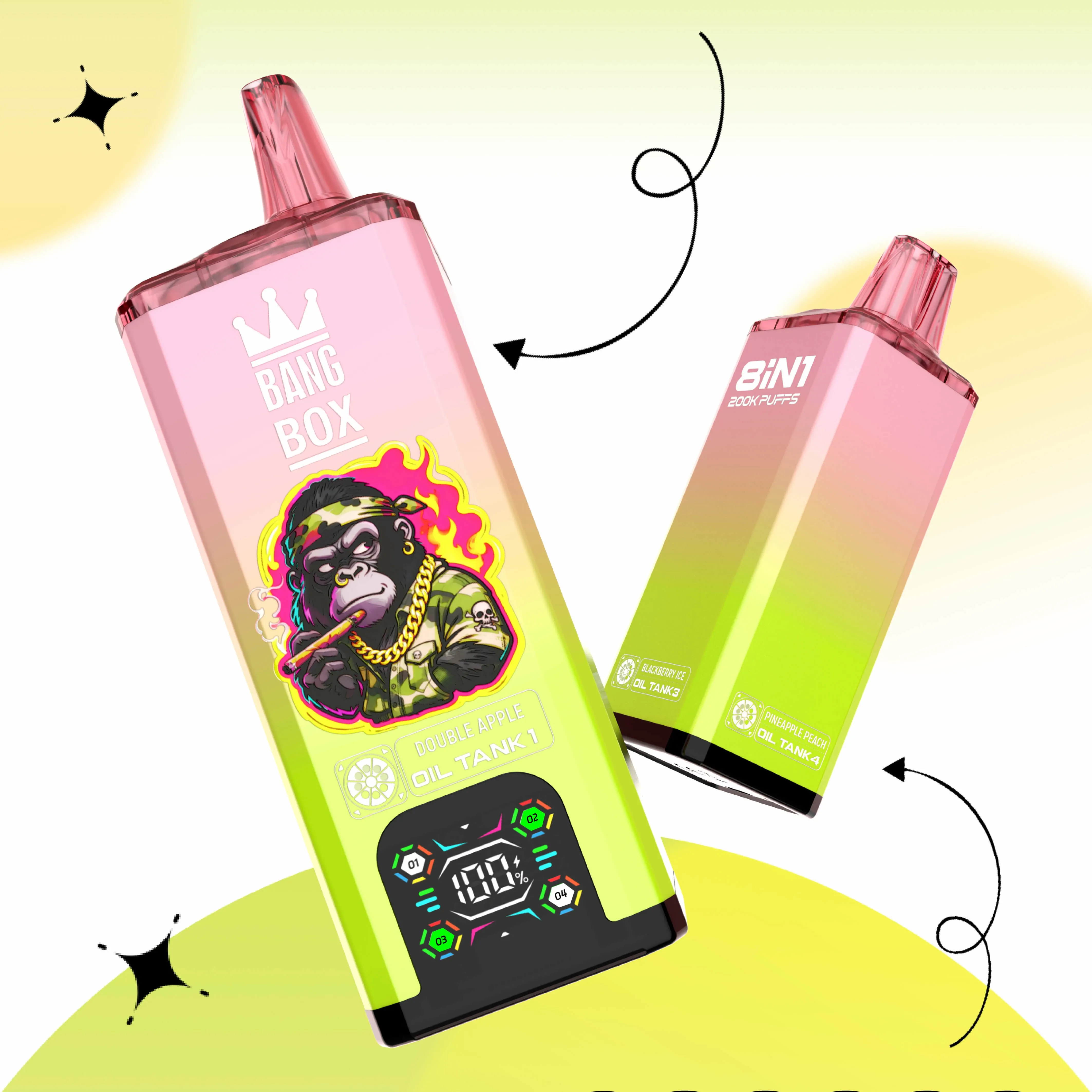 BANG BOX 8-in-1 200000 200K Bouffées Vape jetable - image 2