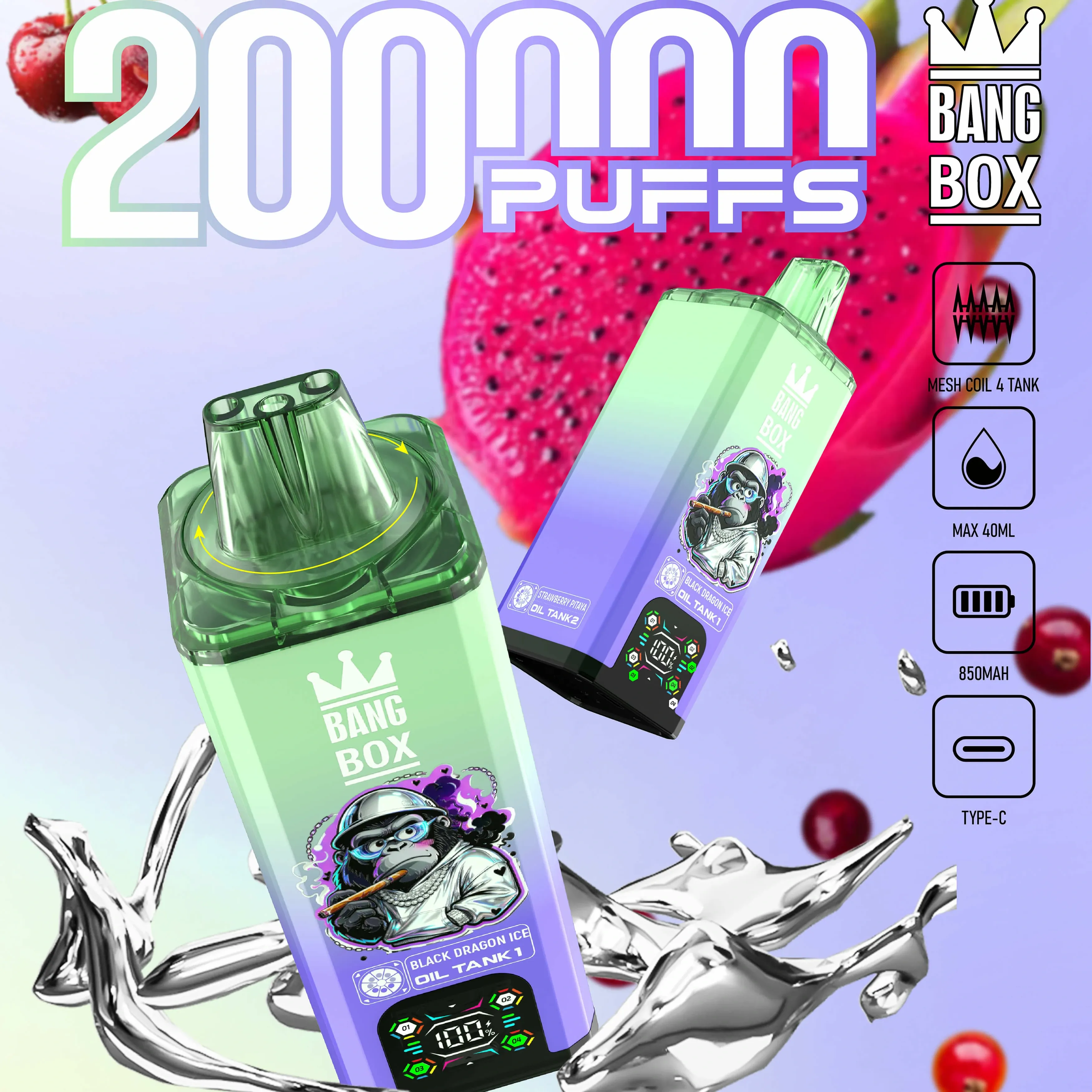 BANG BOX 8-in-1 200000 200K Bouffées Vape jetable - image 4