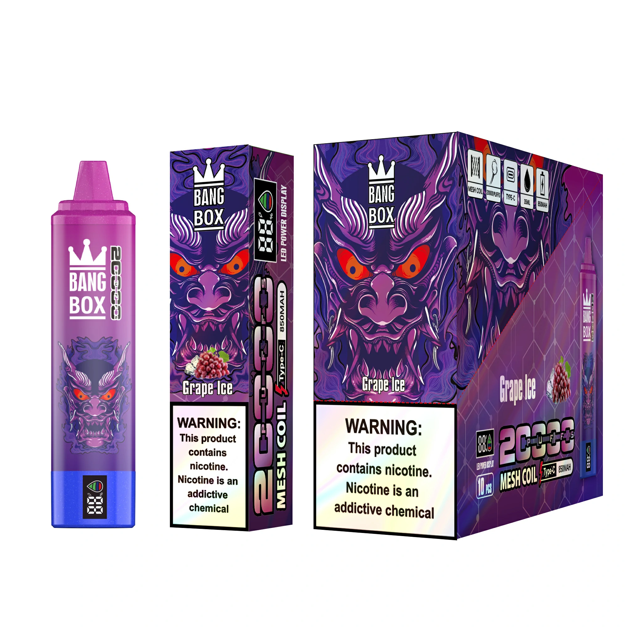 Bang Box 20000 20K Bouffées Mesh Coil Vape jetable - image 7