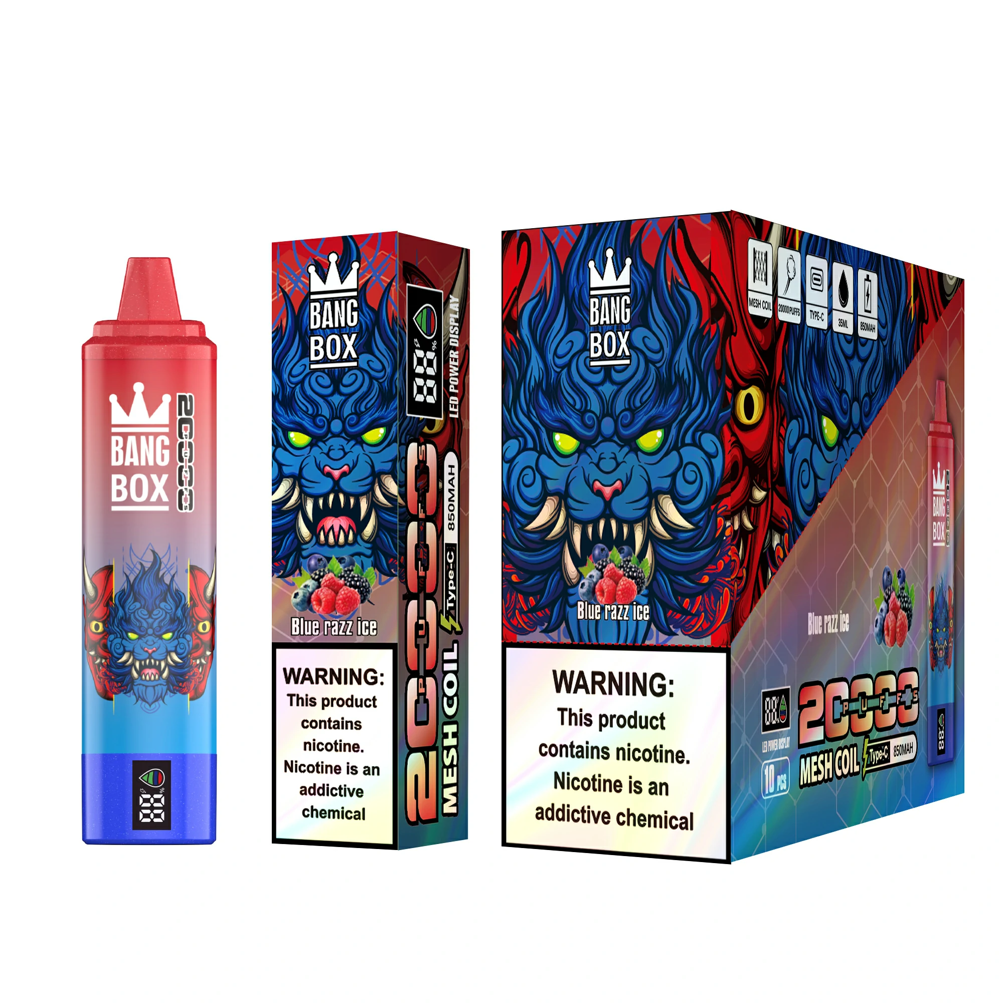 Bang Box 20000 20K Bouffées Mesh Coil Vape jetable - image 3