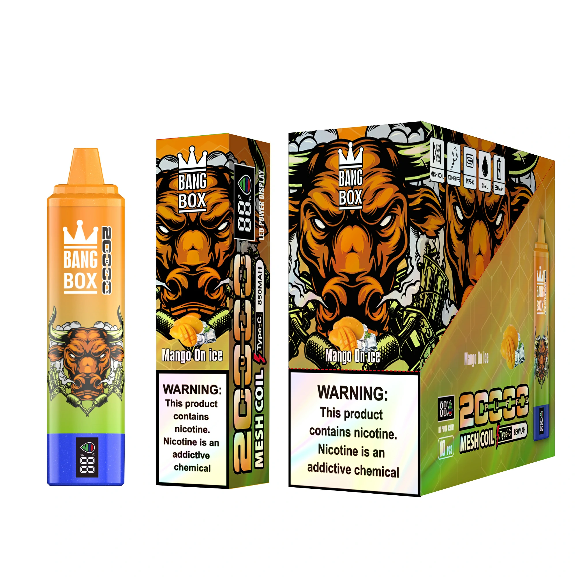 Bang Box 20000 20K Bouffées Mesh Coil Vape jetable - image 4