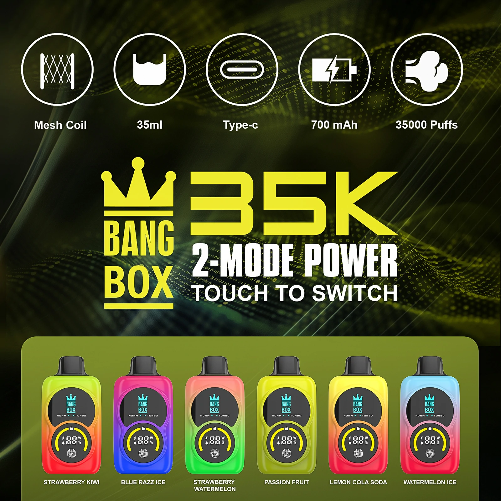 Bang Box 35000 35K Bouffées Vape Jetable