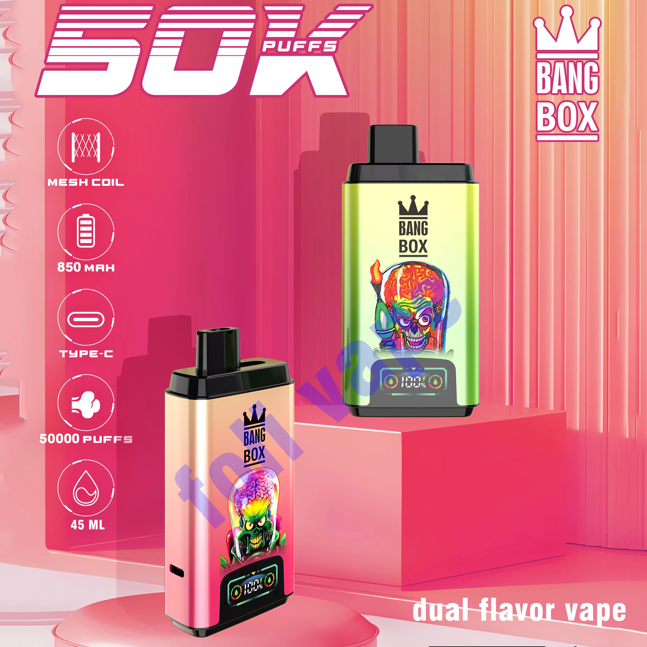 Bang Box 50000 50K Bouffées Dual-Profile Vape jetable