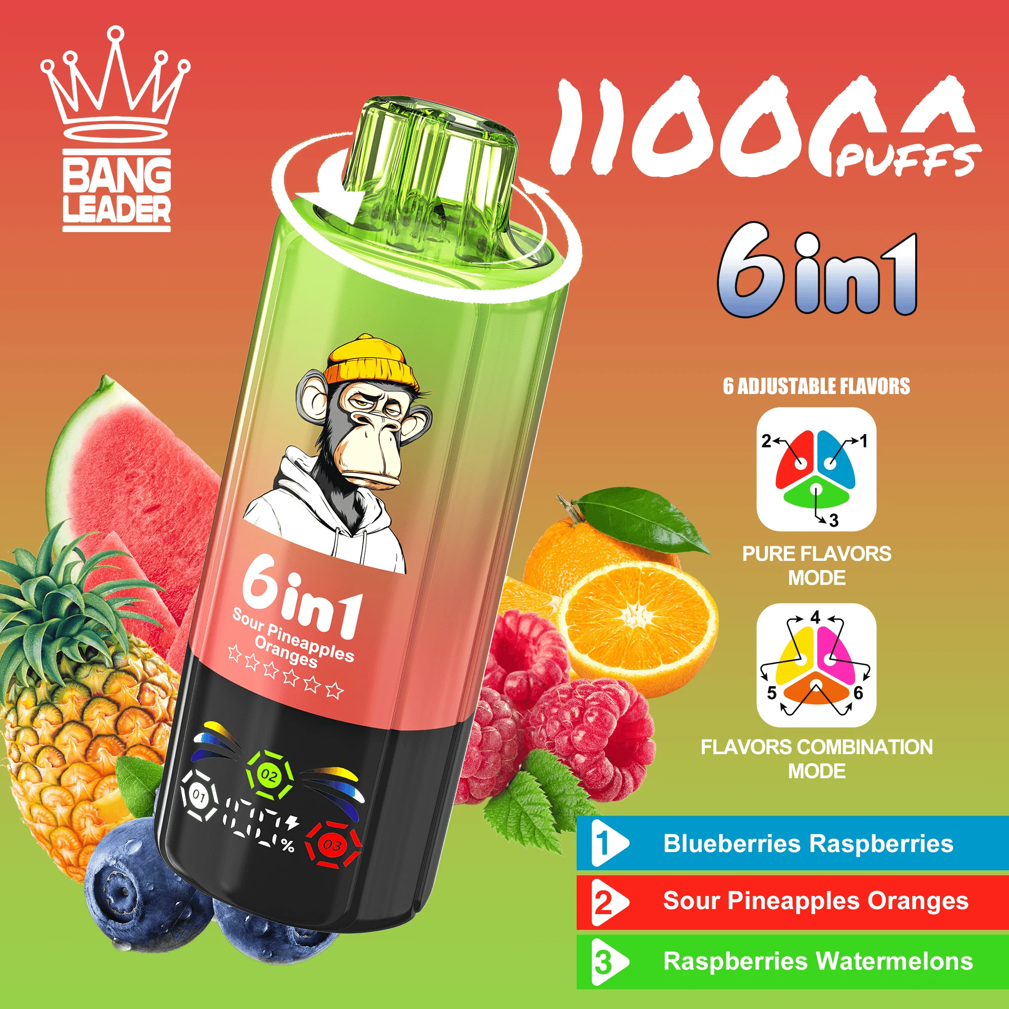 Bang Leader 6-in-1 110000 110K Bouffées Vape jetable - image 8
