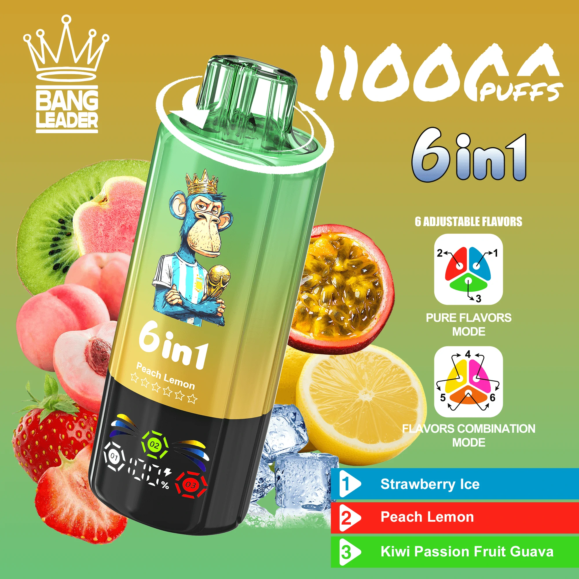 Bang Leader 6-in-1 110000 110K Bouffées Vape jetable - image 10
