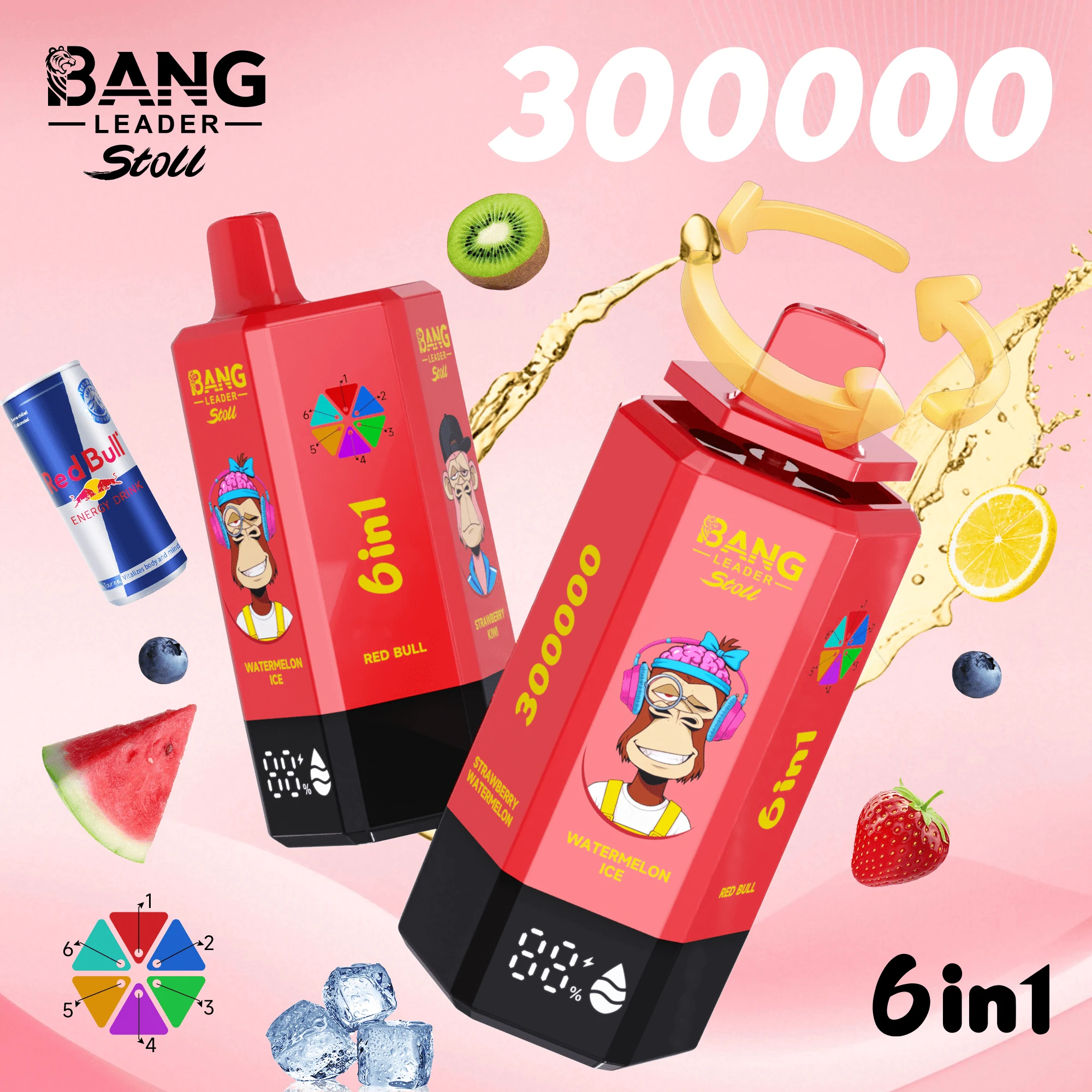 Bang Leader 6-in-1 300000 300K Bouffées Vape jetable - image 2