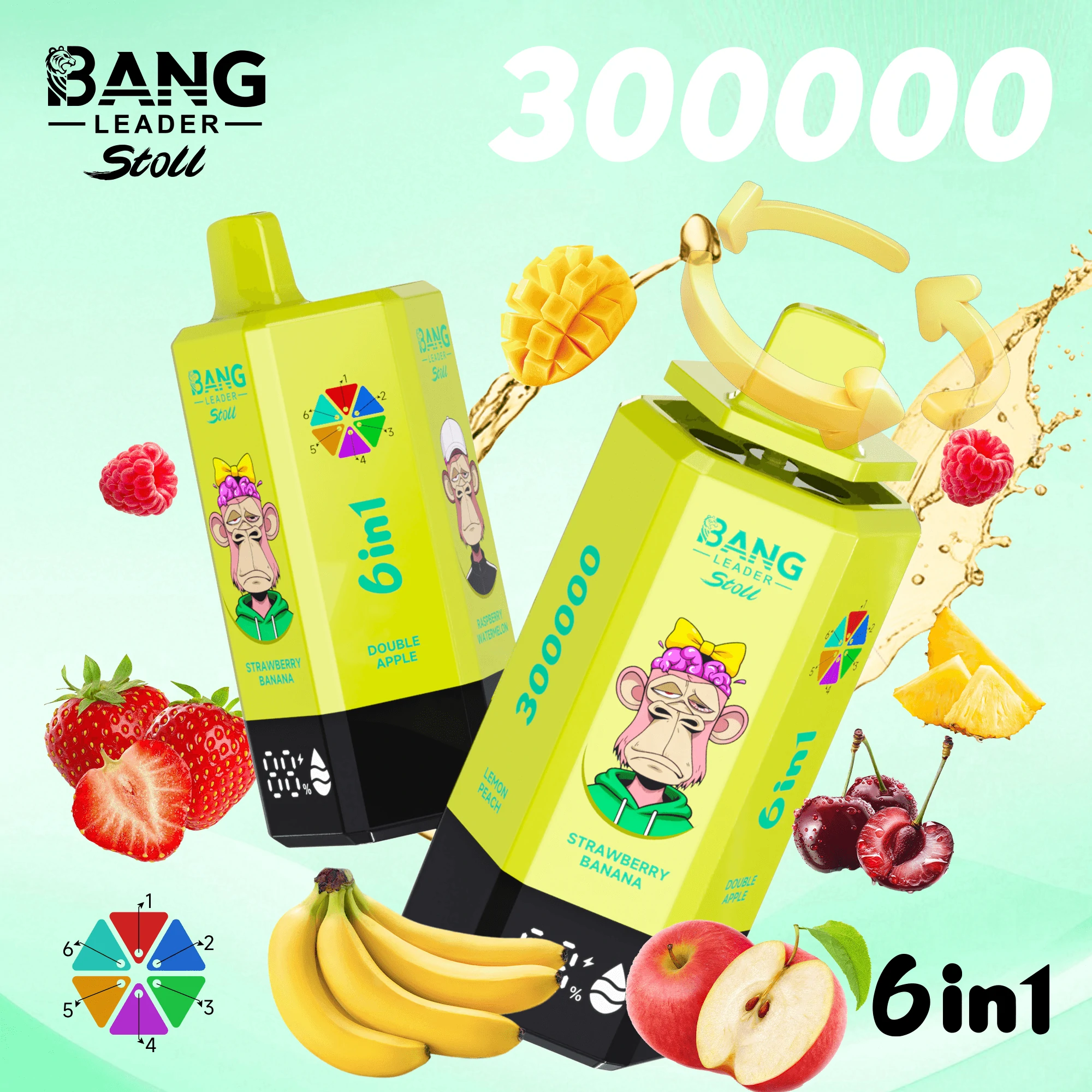 Bang Leader 6-in-1 300000 300K Bouffées Vape jetable - image 6