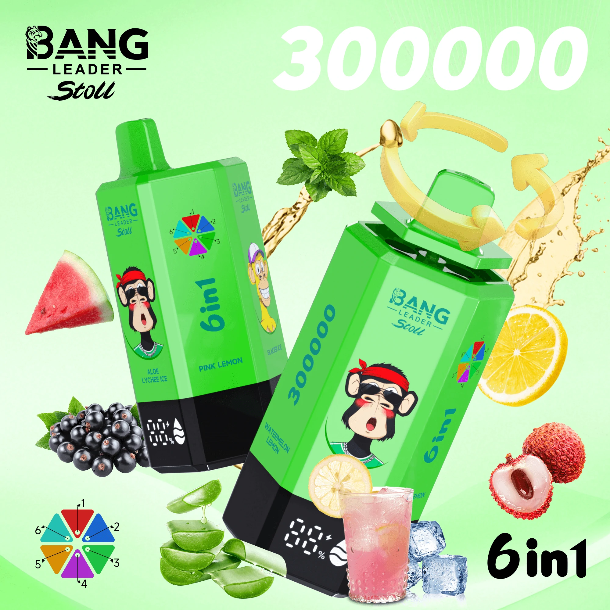 Bang Leader 6-in-1 300000 300K Bouffées Vape jetable - image 7