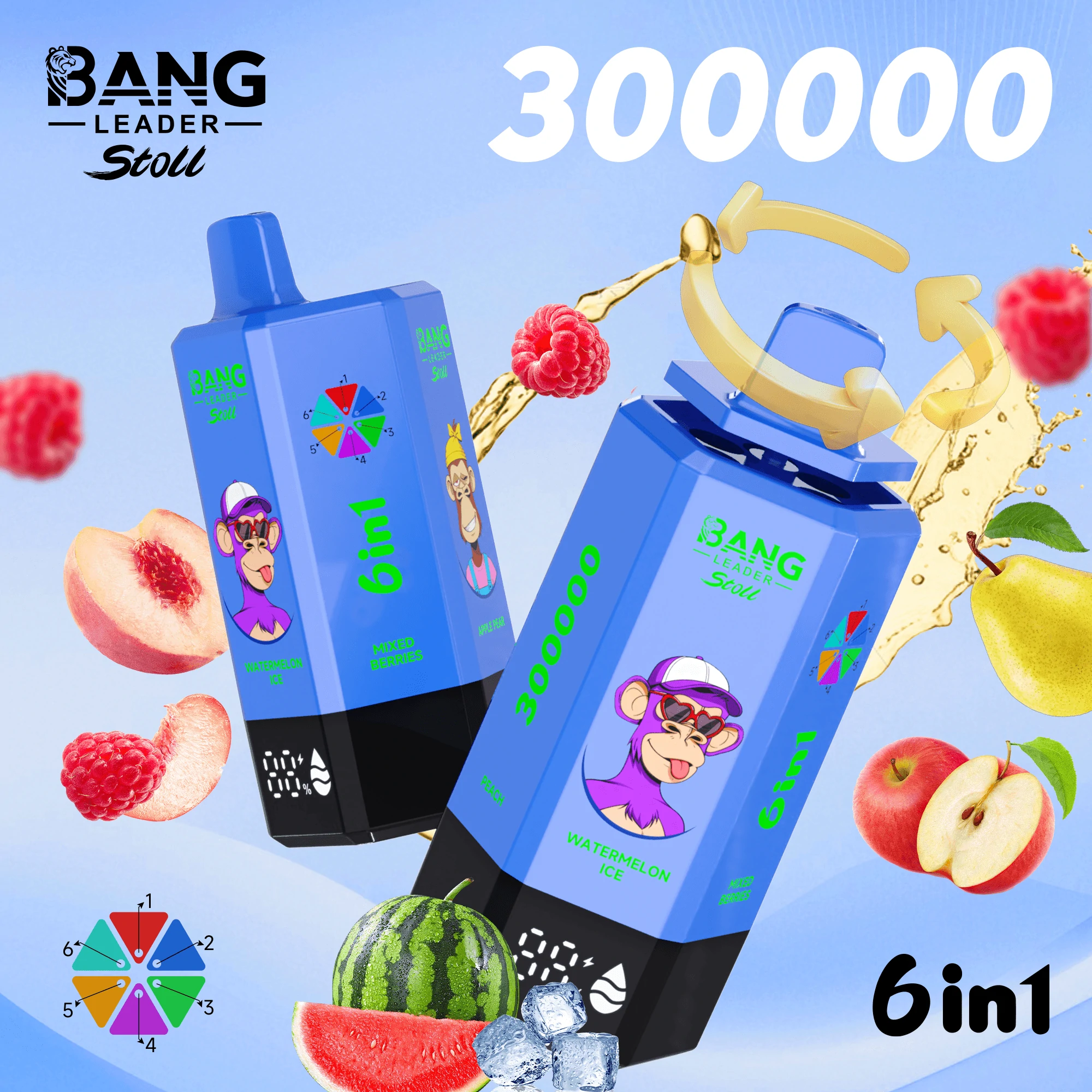 Bang Leader 6-in-1 300000 300K Bouffées Vape jetable - image 11