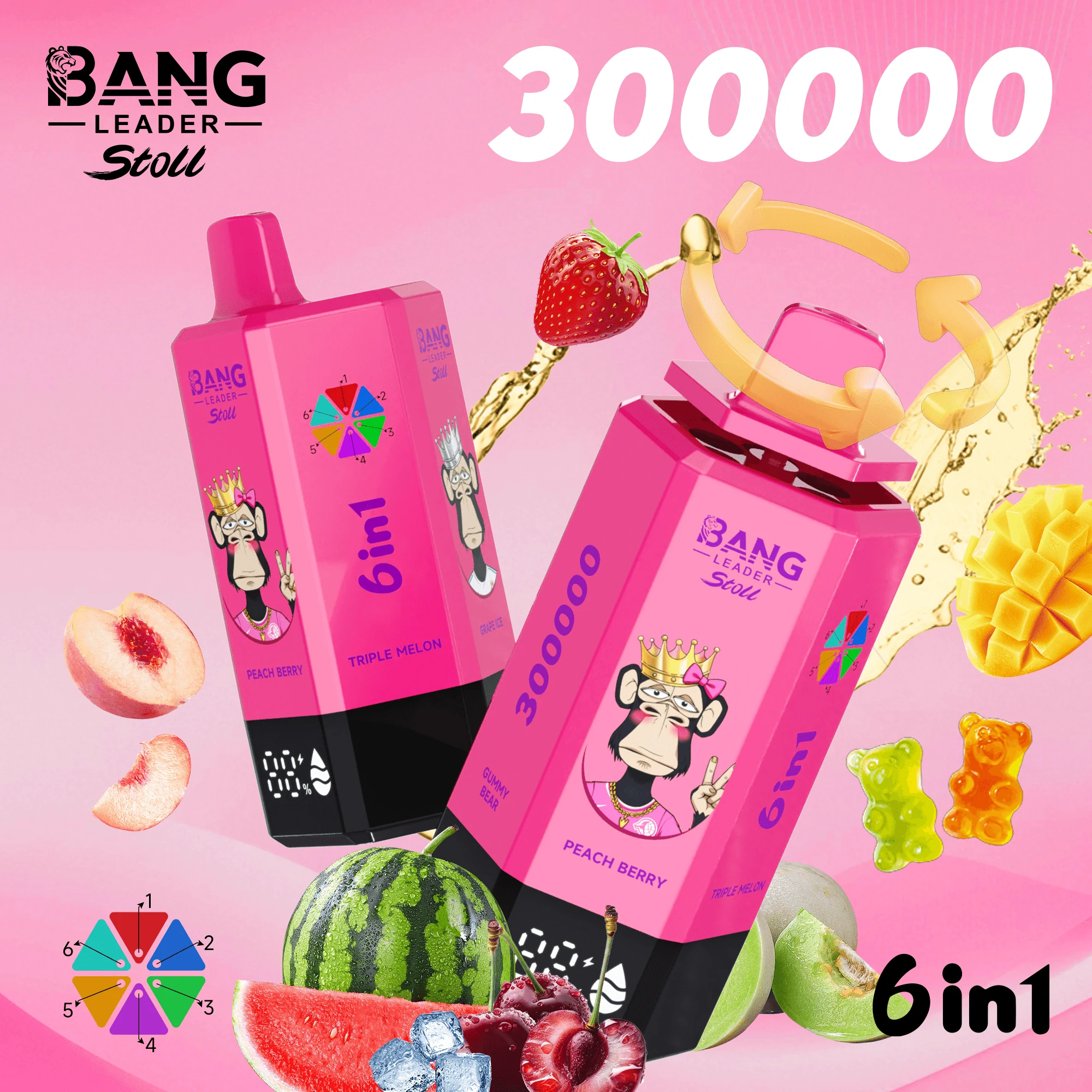 Bang Leader 6-in-1 300000 300K Bouffées Vape jetable - image 10