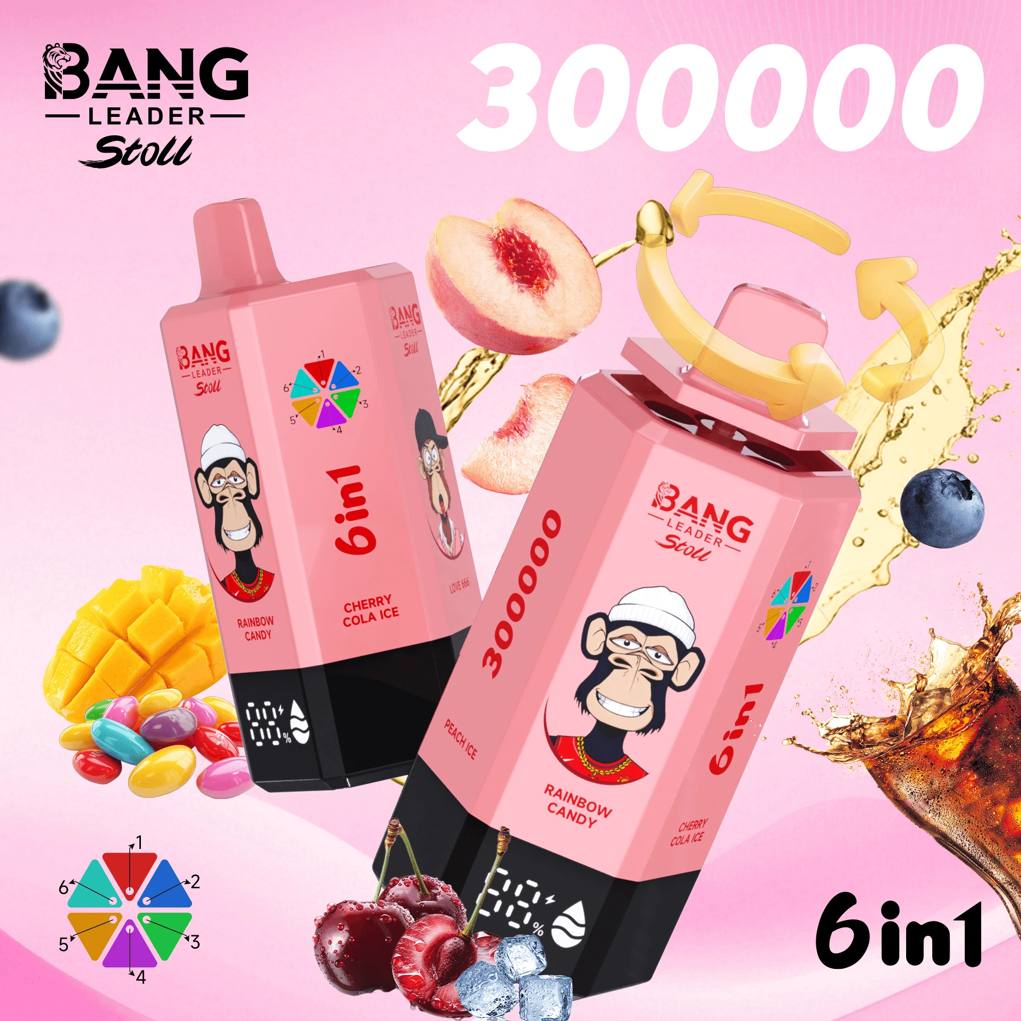 Bang Leader 6-in-1 300000 300K Bouffées Vape jetable - image 9
