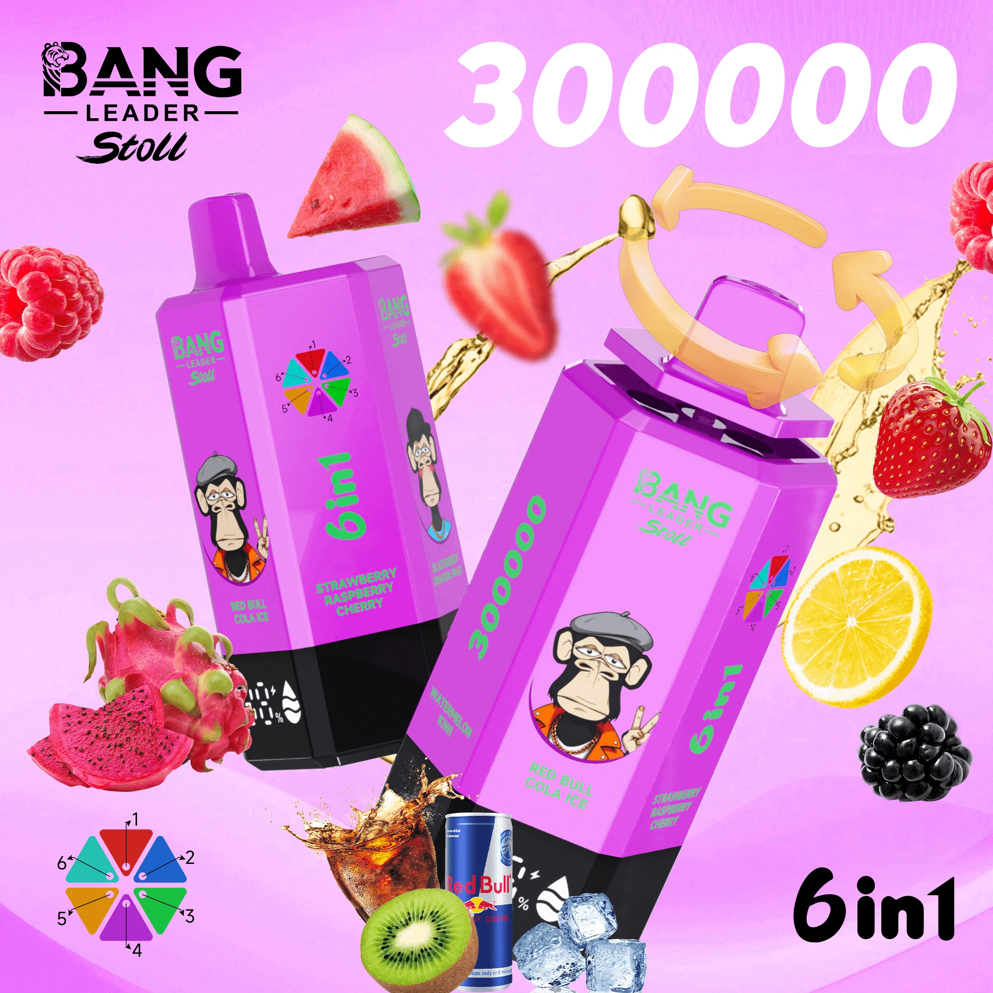 Bang Leader 6-in-1 300000 300K Bouffées Vape jetable - image 12