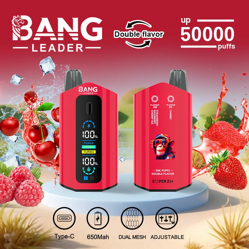 Bang Leader 2-in-1 50000 50K Bouffées Double Saveur Vape jetable - image 2