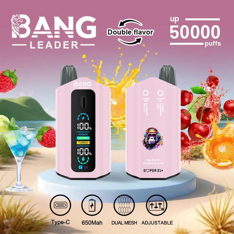 Bang Leader 2-in-1 50000 50K Bouffées Double Saveur Vape jetable - image 5