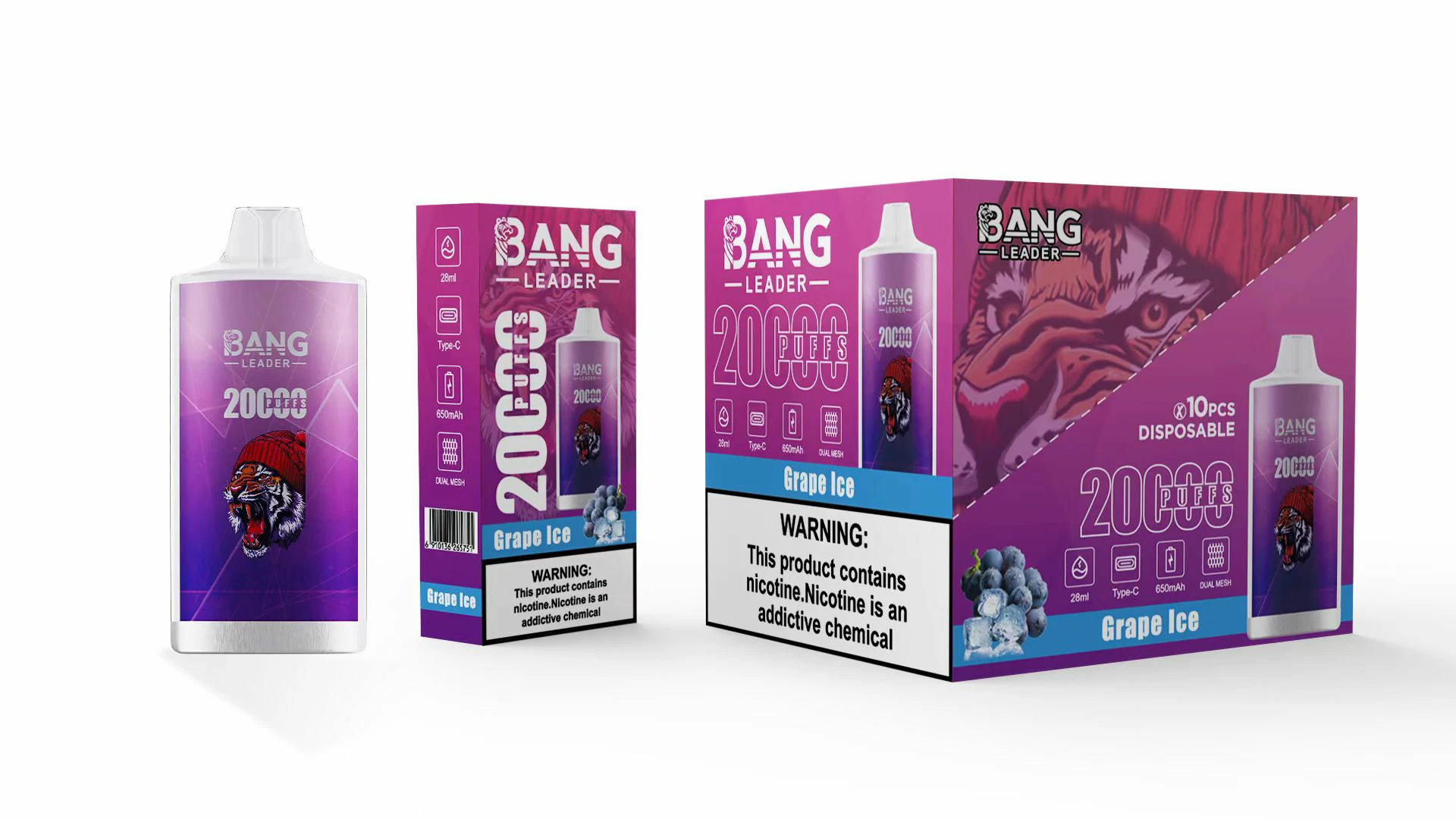 Bang Leader 20000 20K Bouffées Mesh Coil Vape jetable - image 16