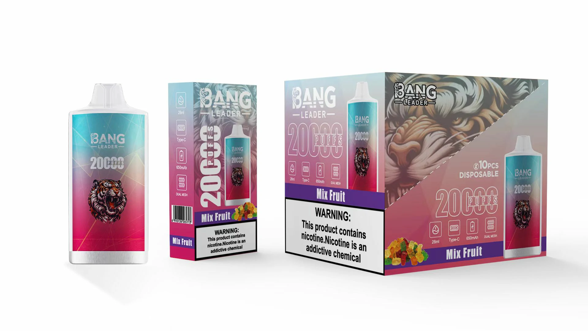Bang Leader 20000 20K Bouffées Mesh Coil Vape jetable - image 17