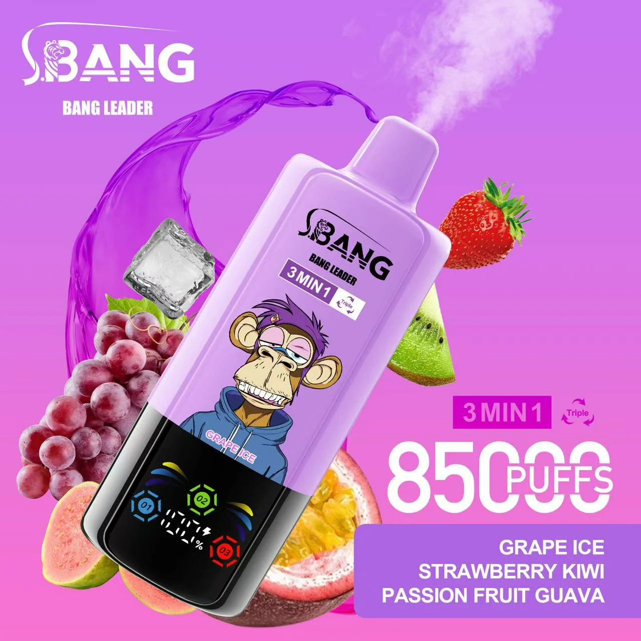 Bang Leader 85000 85K Bouffées 3-in-1 Vape jetable - image 2