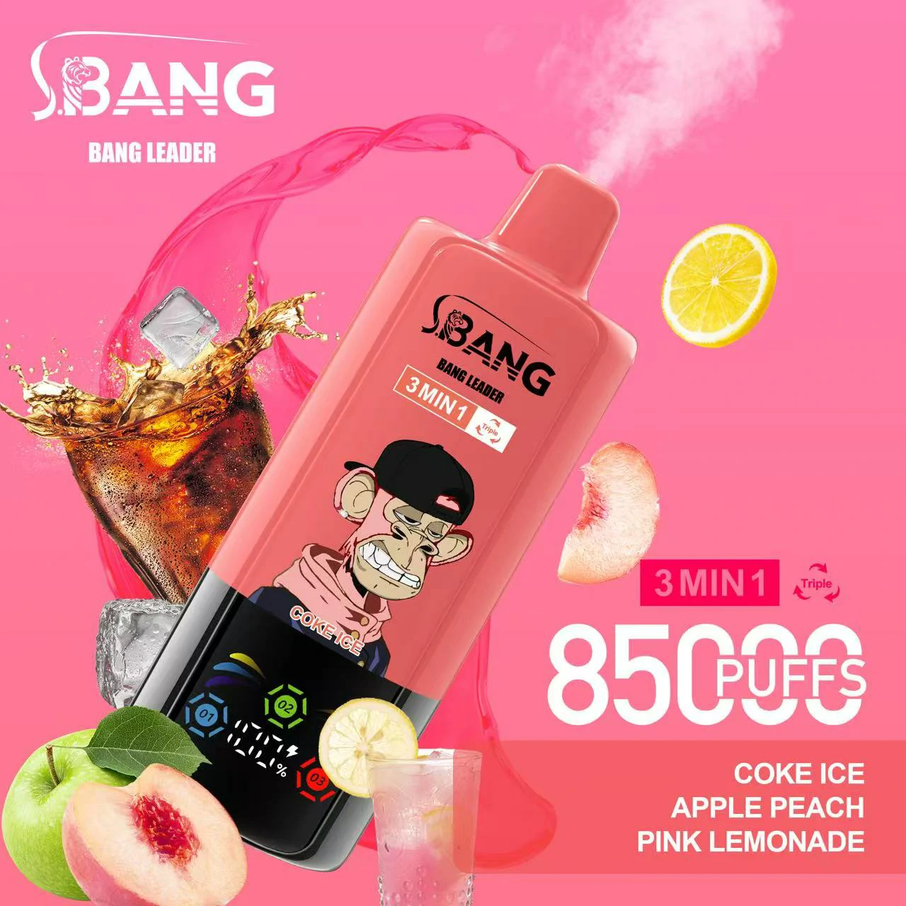 Bang Leader 85000 85K Bouffées 3-in-1 Vape jetable - image 13