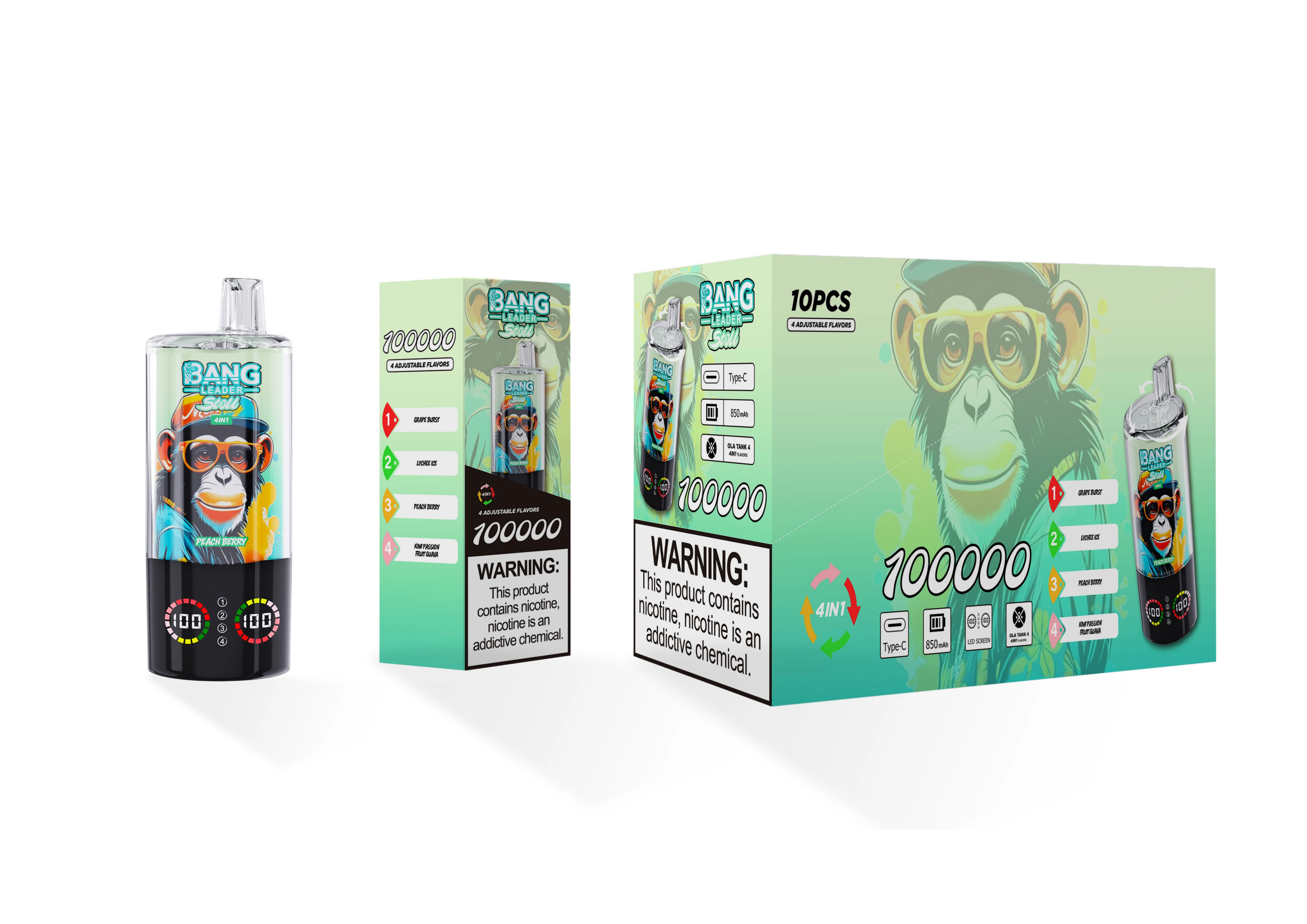 Bang Leader 4-in-1 100000 100K Bouffées Vape jetable - image 11