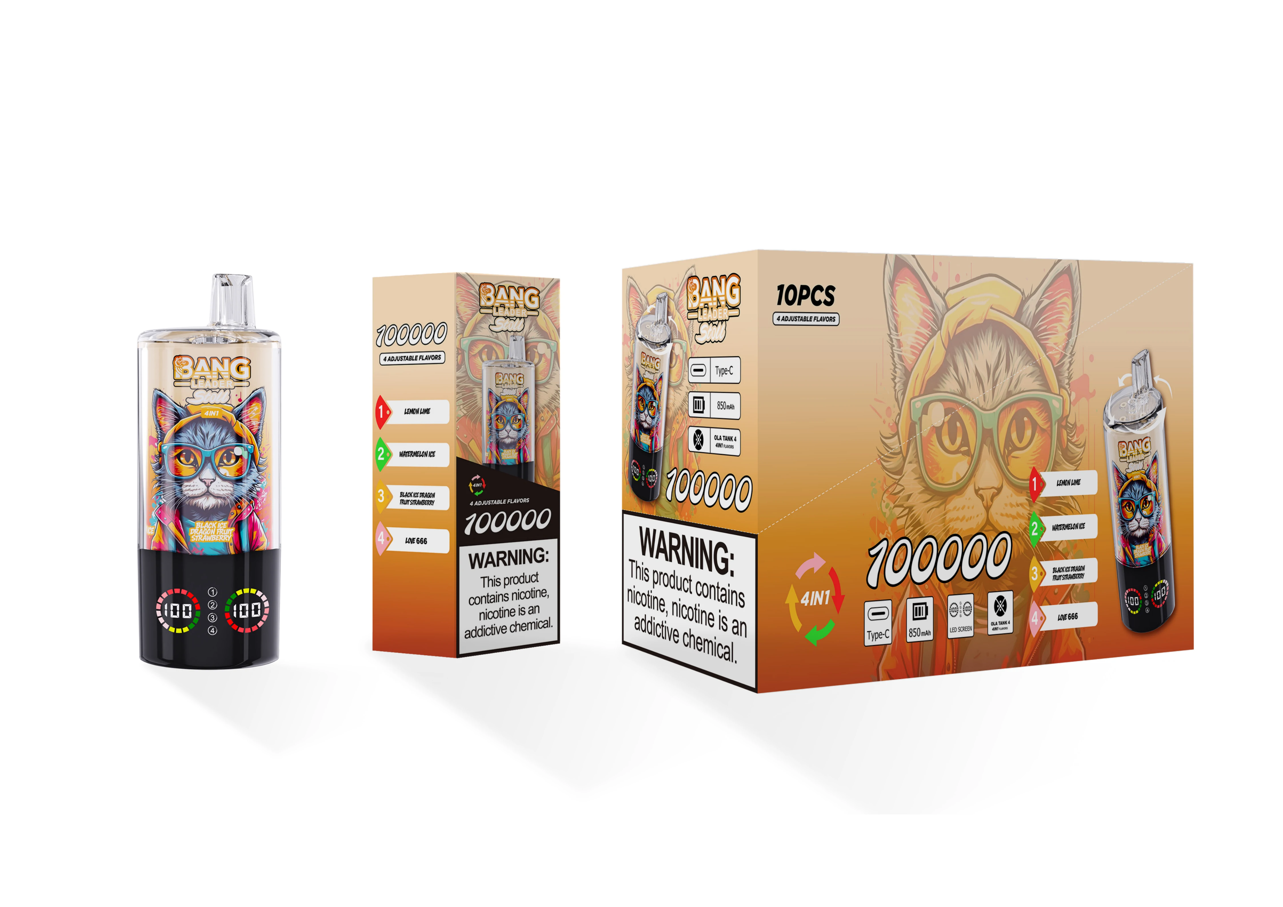 Bang Leader 4-in-1 100000 100K Bouffées Vape jetable - image 13