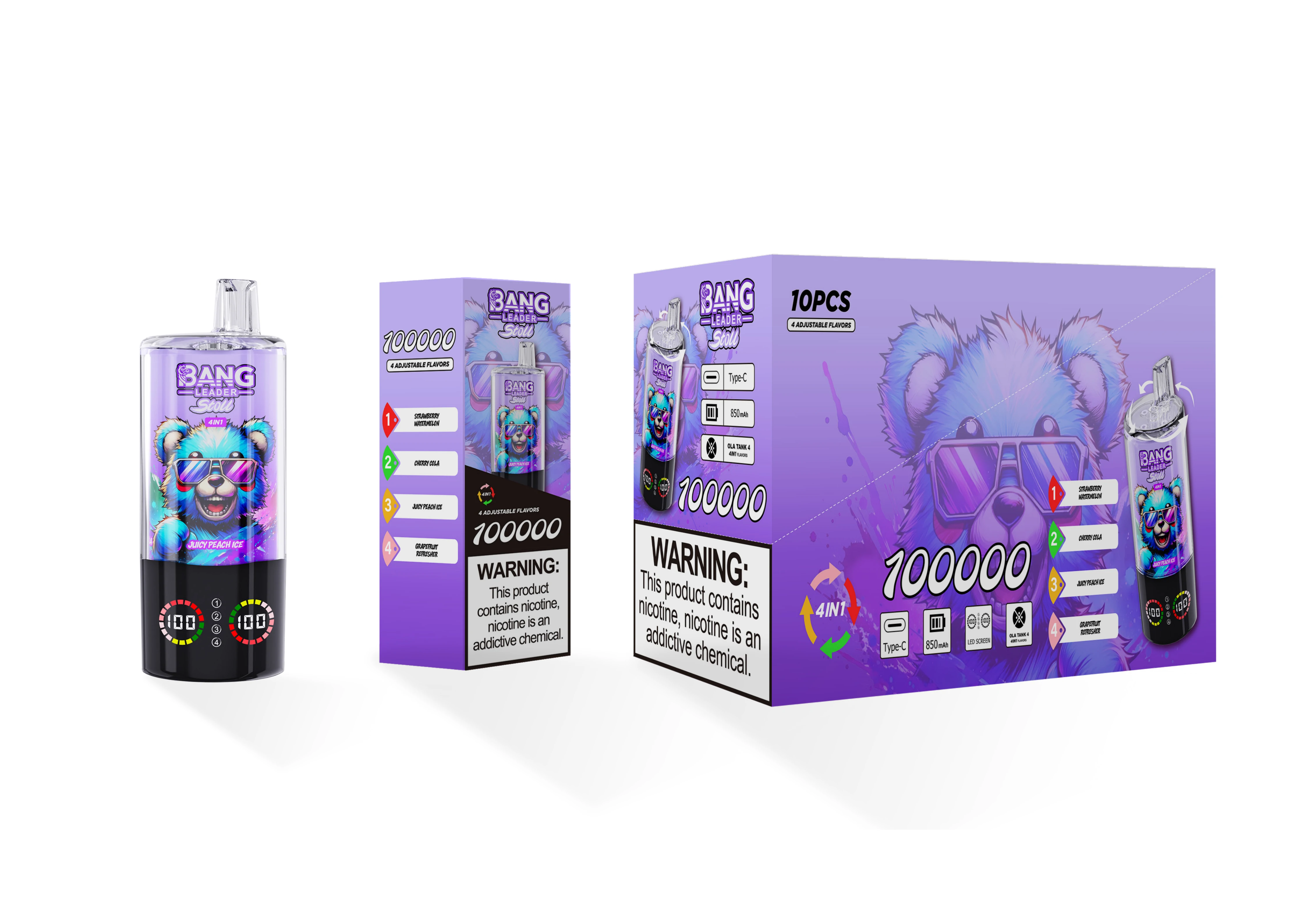 Bang Leader 4-in-1 100000 100K Bouffées Vape jetable - image 15