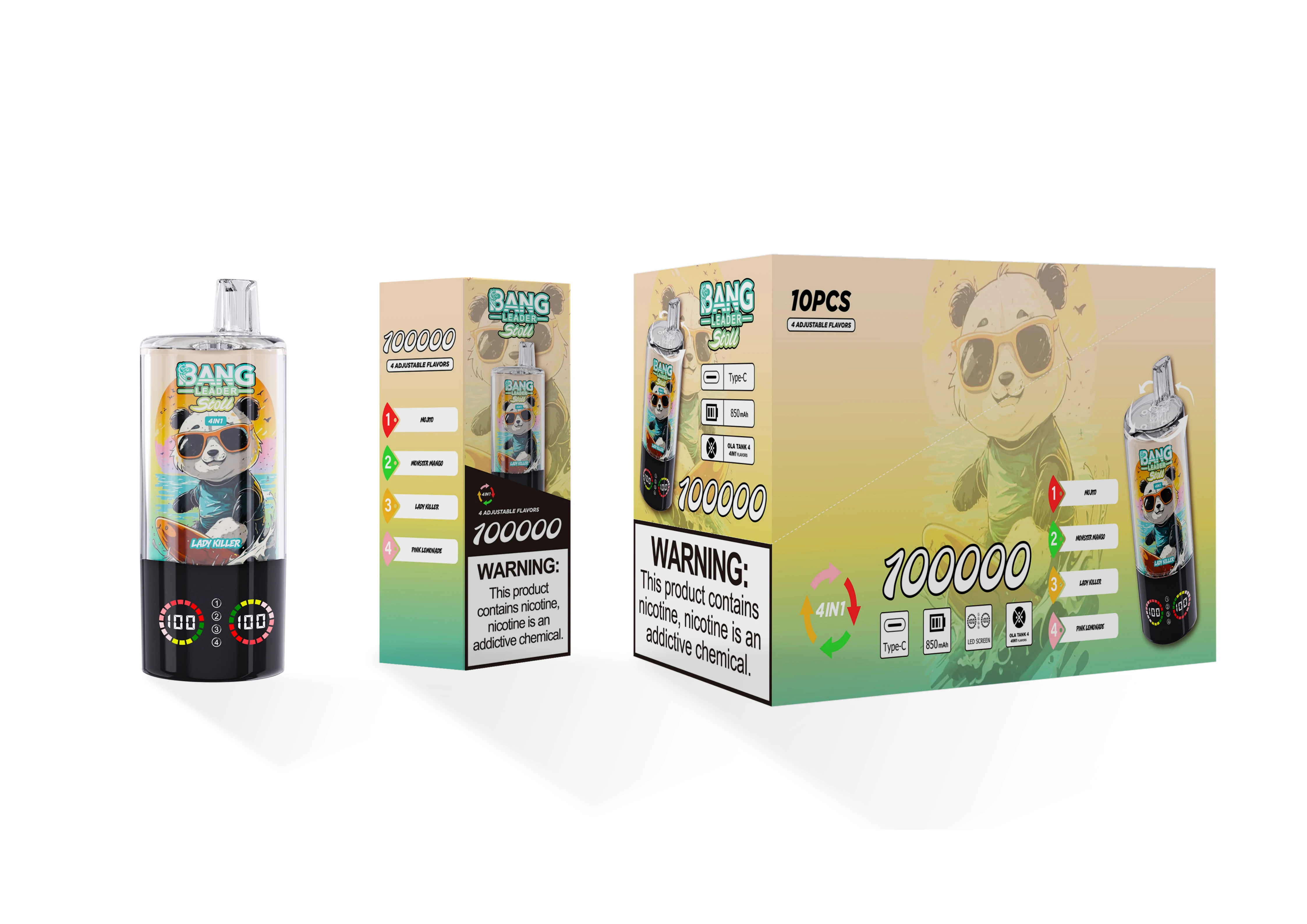Bang Leader 4-in-1 100000 100K Bouffées Vape jetable - image 12
