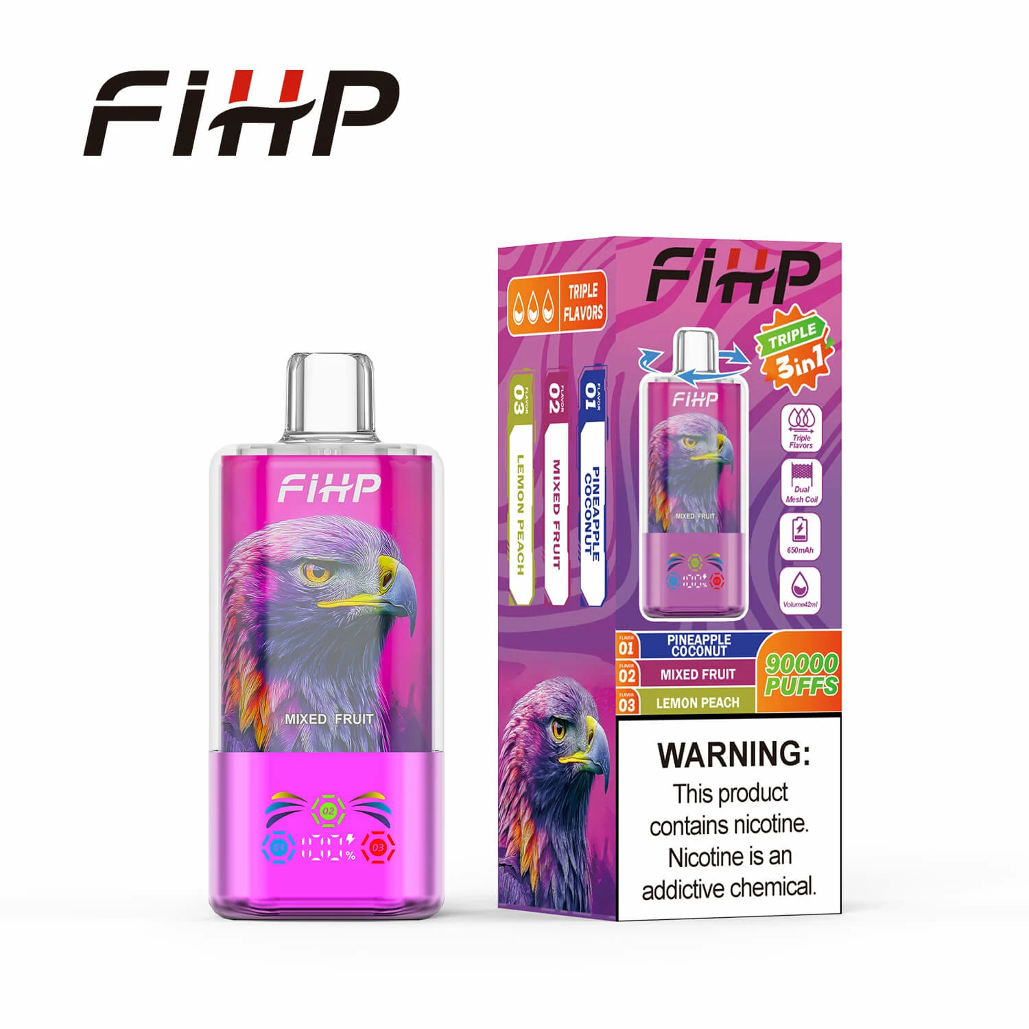 FIHP 3-in-1 90000 90K Bouffées Vape jetable - image 7