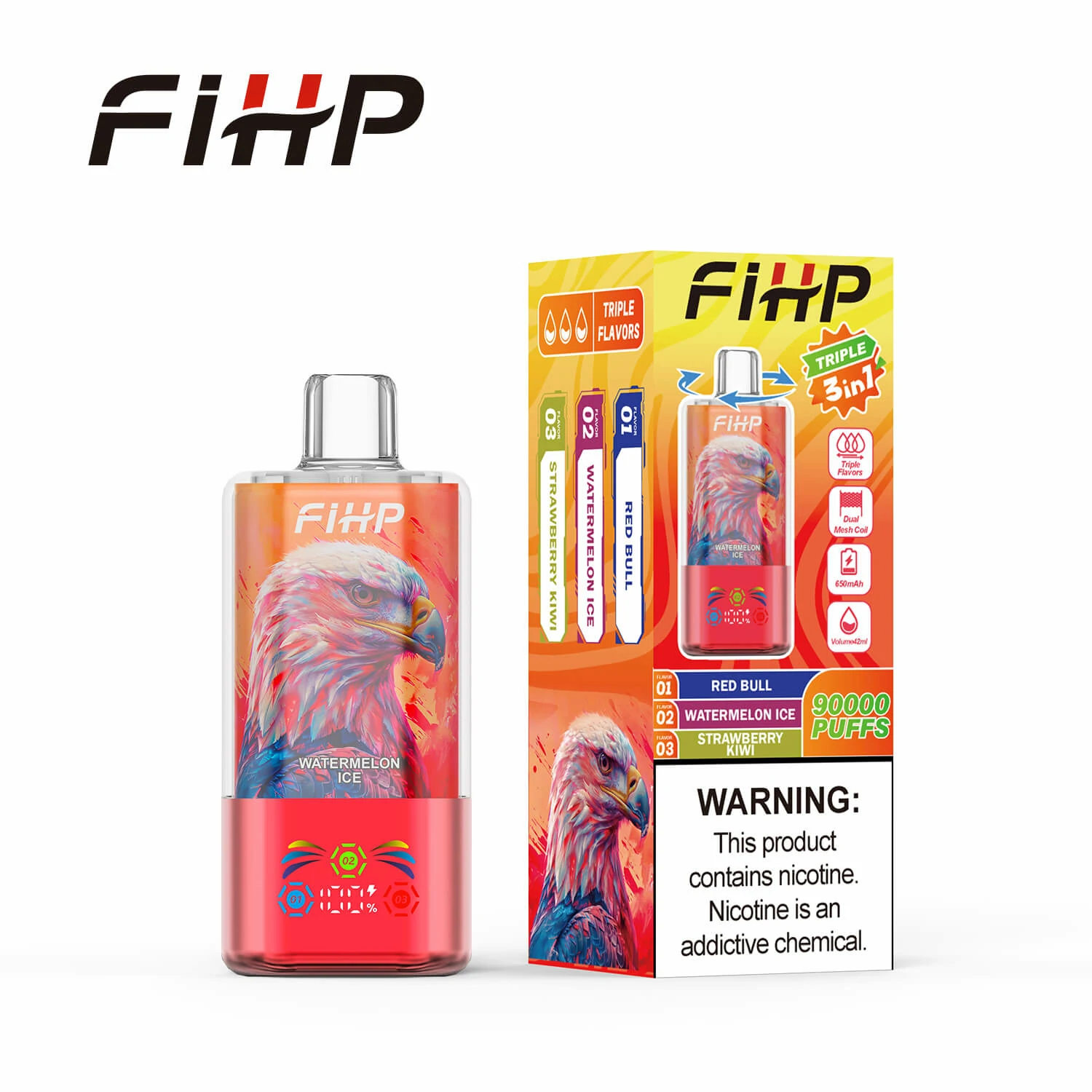 FIHP 3-in-1 90000 90K Bouffées Vape jetable - image 5