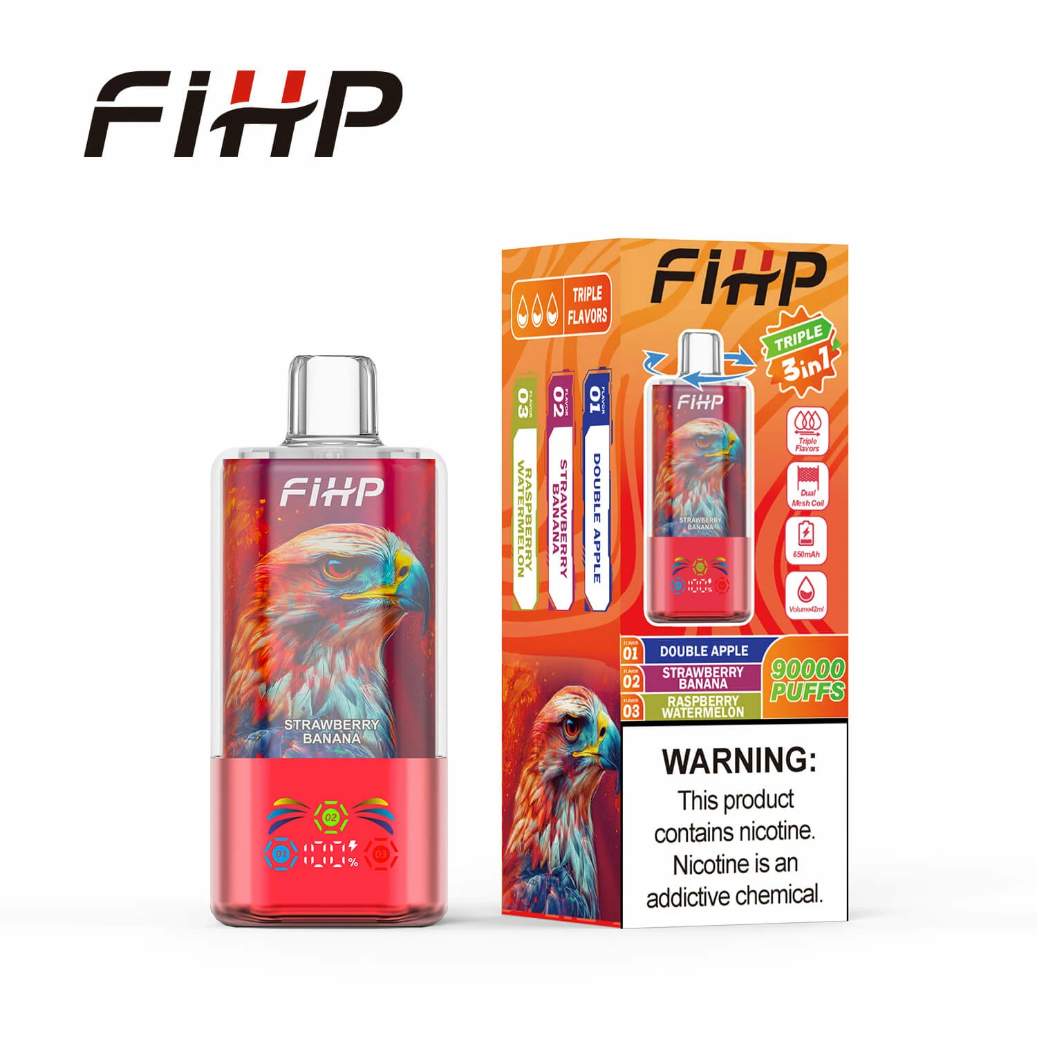 FIHP 3-in-1 90000 90K Bouffées Vape jetable - image 6