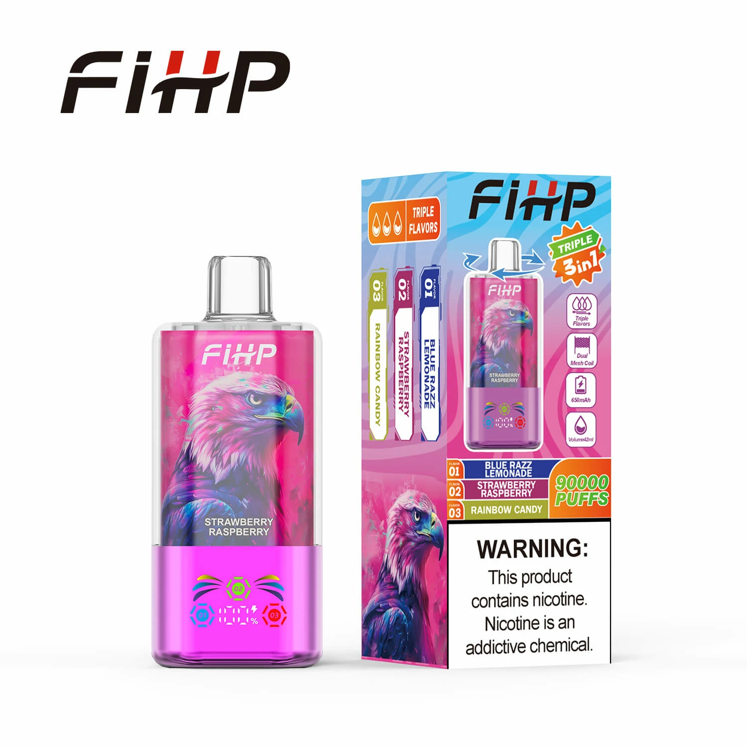 FIHP 3-in-1 90000 90K Bouffées Vape jetable - image 9