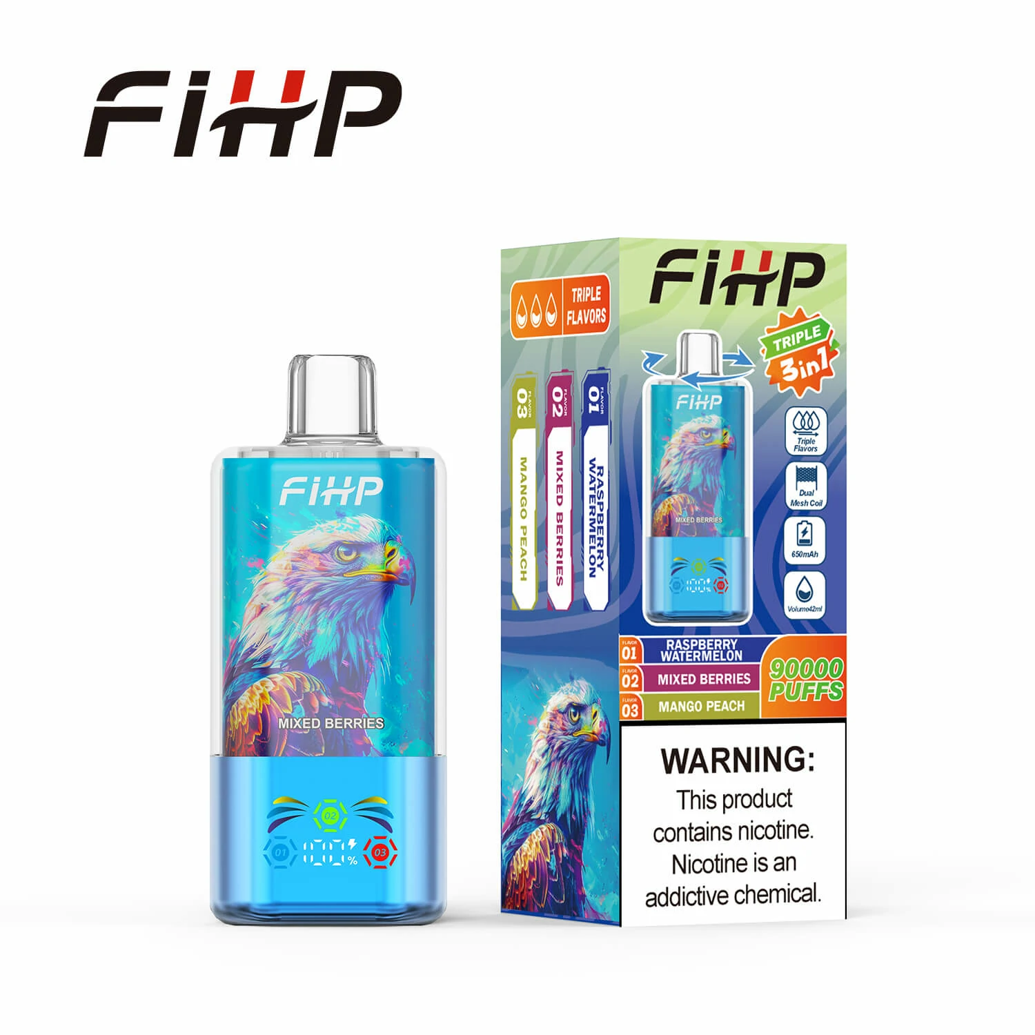 FIHP 3-in-1 90000 90K Bouffées Vape jetable - image 12