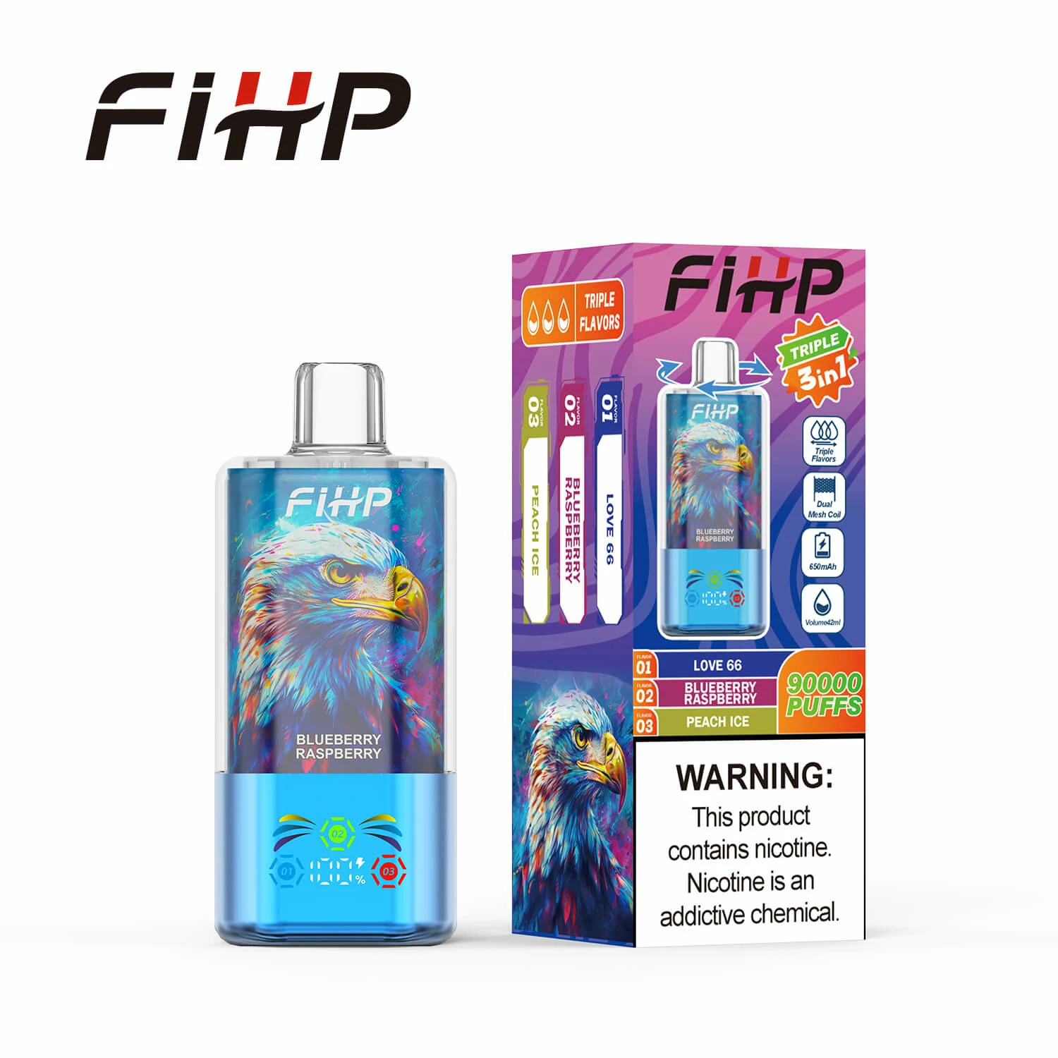 FIHP 3-in-1 90000 90K Bouffées Vape jetable - image 11