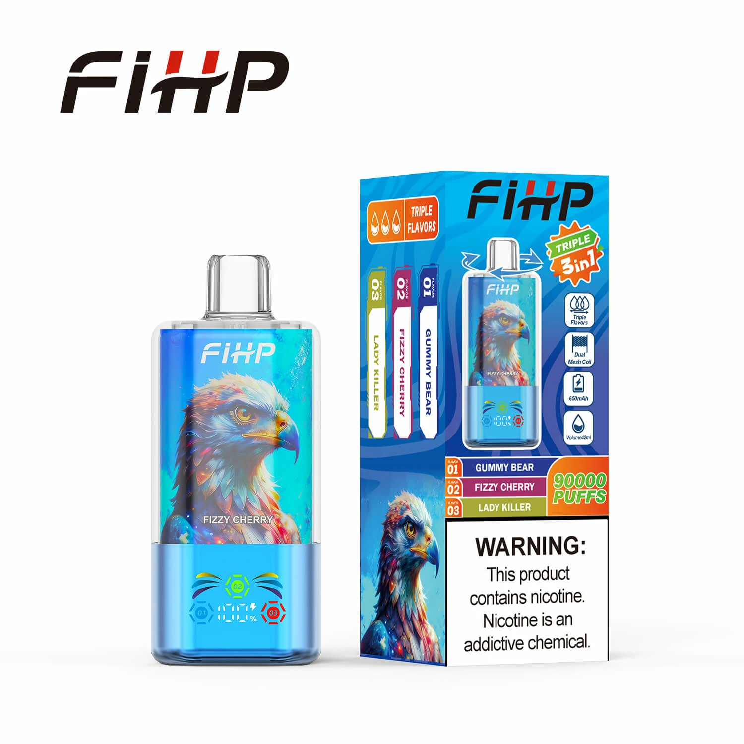 FIHP 3-in-1 90000 90K Bouffées Vape jetable - image 10