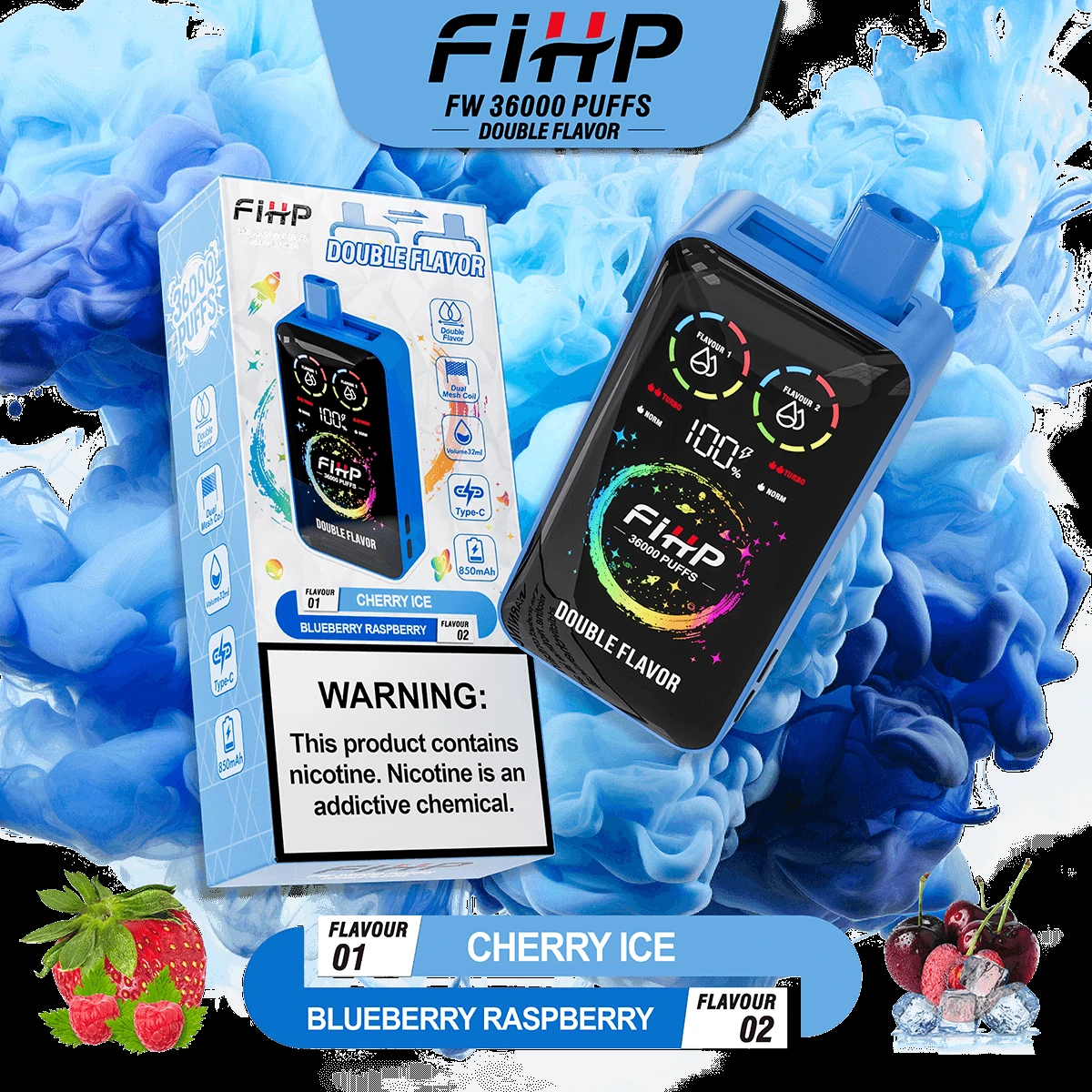 FIHP 2-in-1 36000 36K Bouffées Vape Jetable - image 2