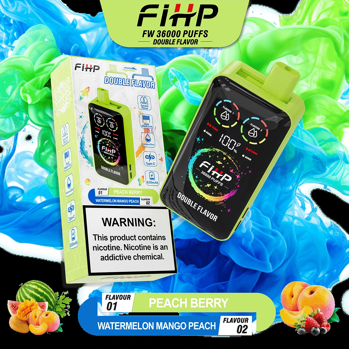 FIHP 2-in-1 36000 36K Bouffées Vape Jetable - image 3