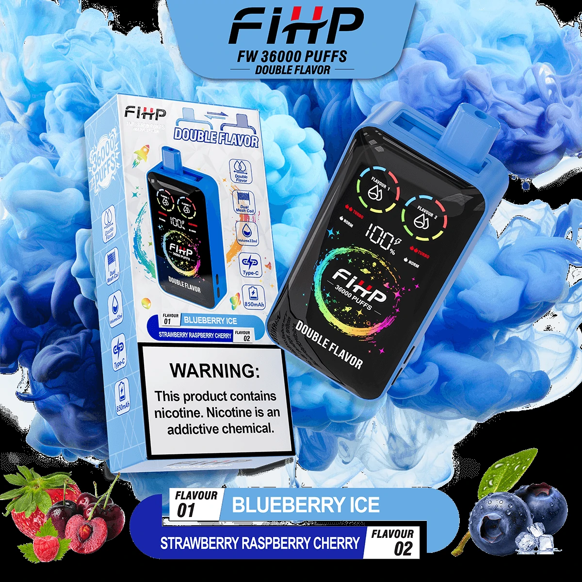FIHP 2-in-1 36000 36K Bouffées Vape Jetable - image 7