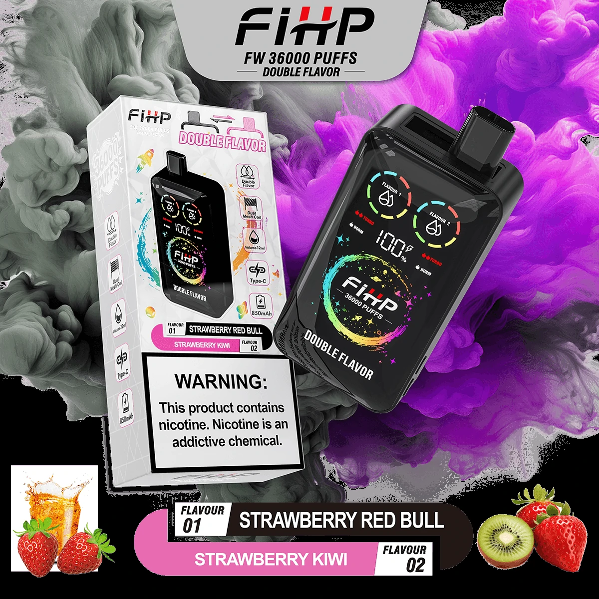 FIHP 2-in-1 36000 36K Bouffées Vape Jetable - image 8