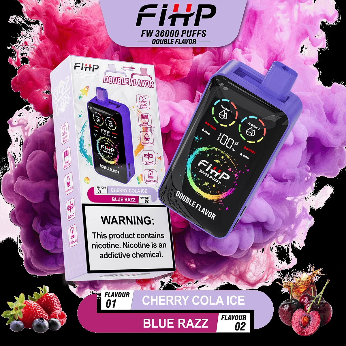 FIHP 2-in-1 36000 36K Bouffées Vape Jetable - image 6